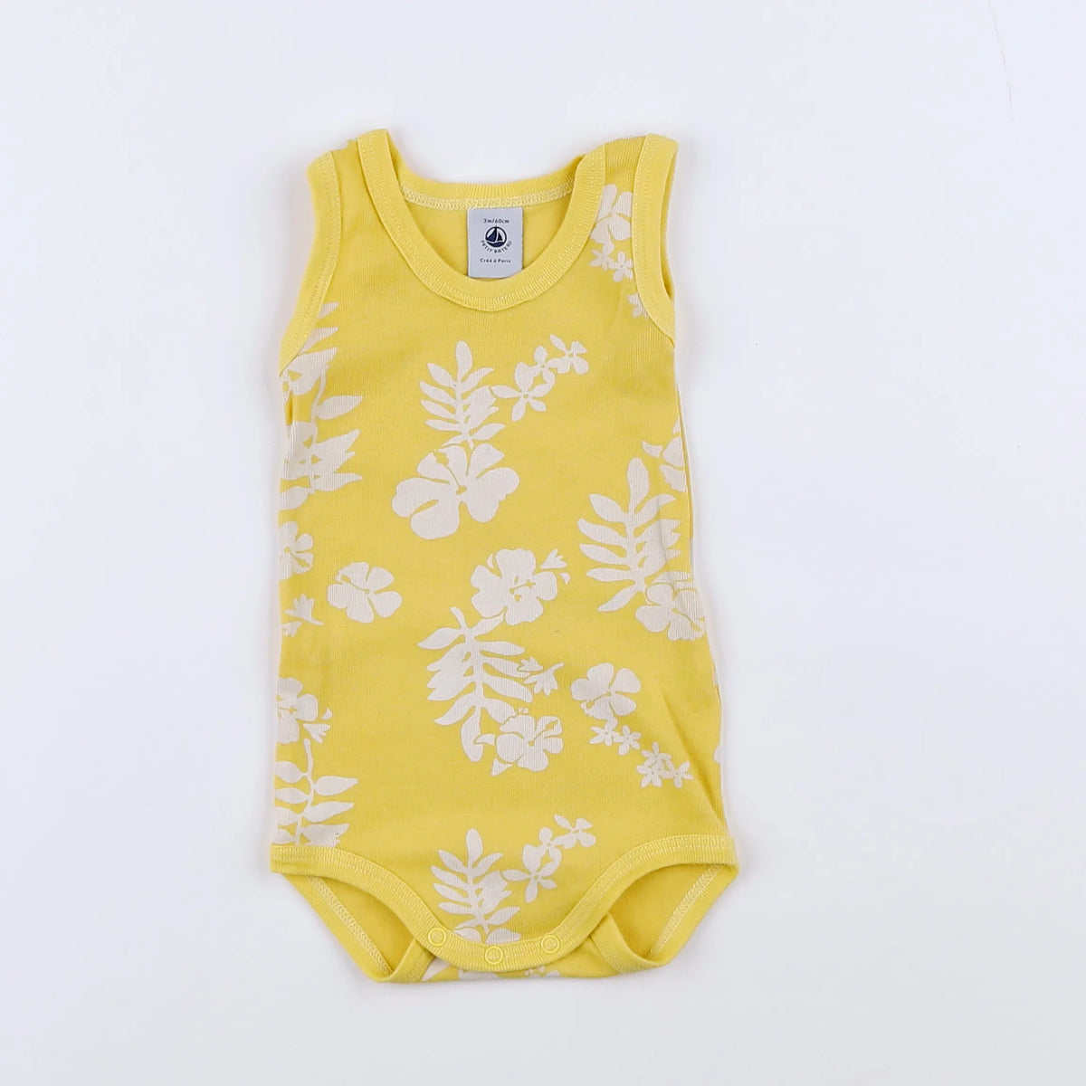 Petit Bateau - body jaune - 3 mois