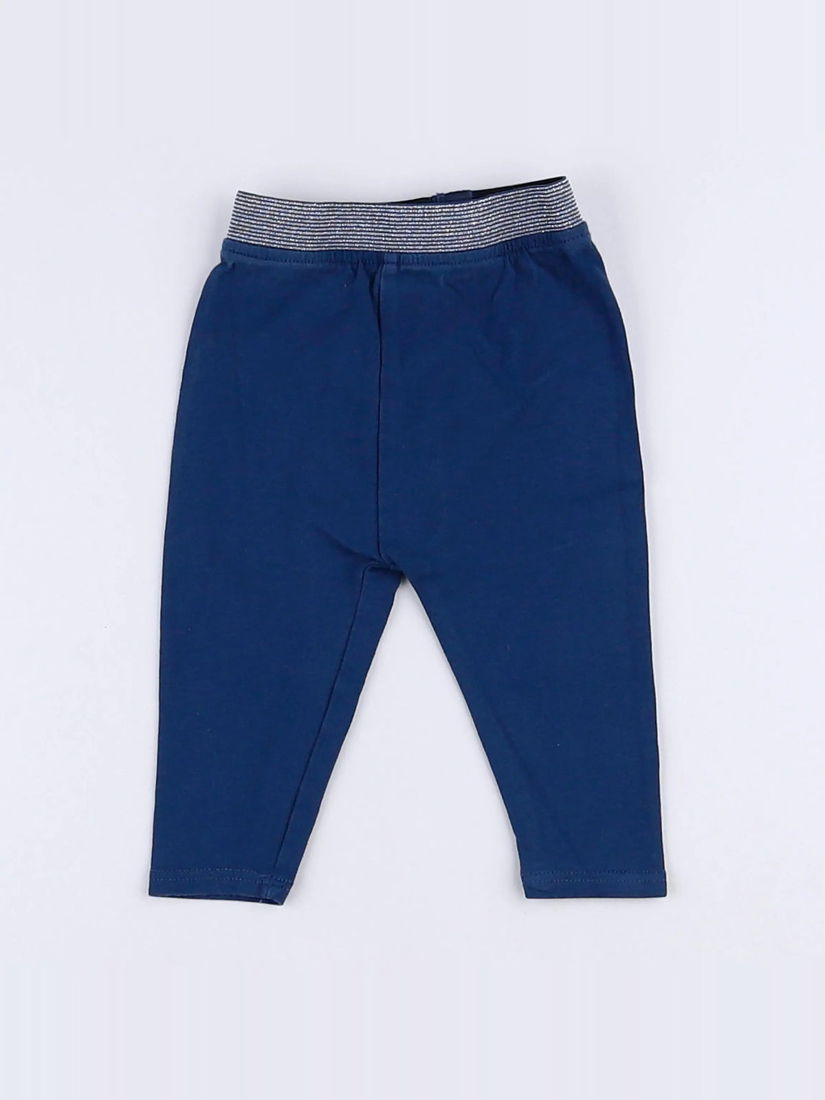 Vertbaudet - legging bleu, argent - 3 mois