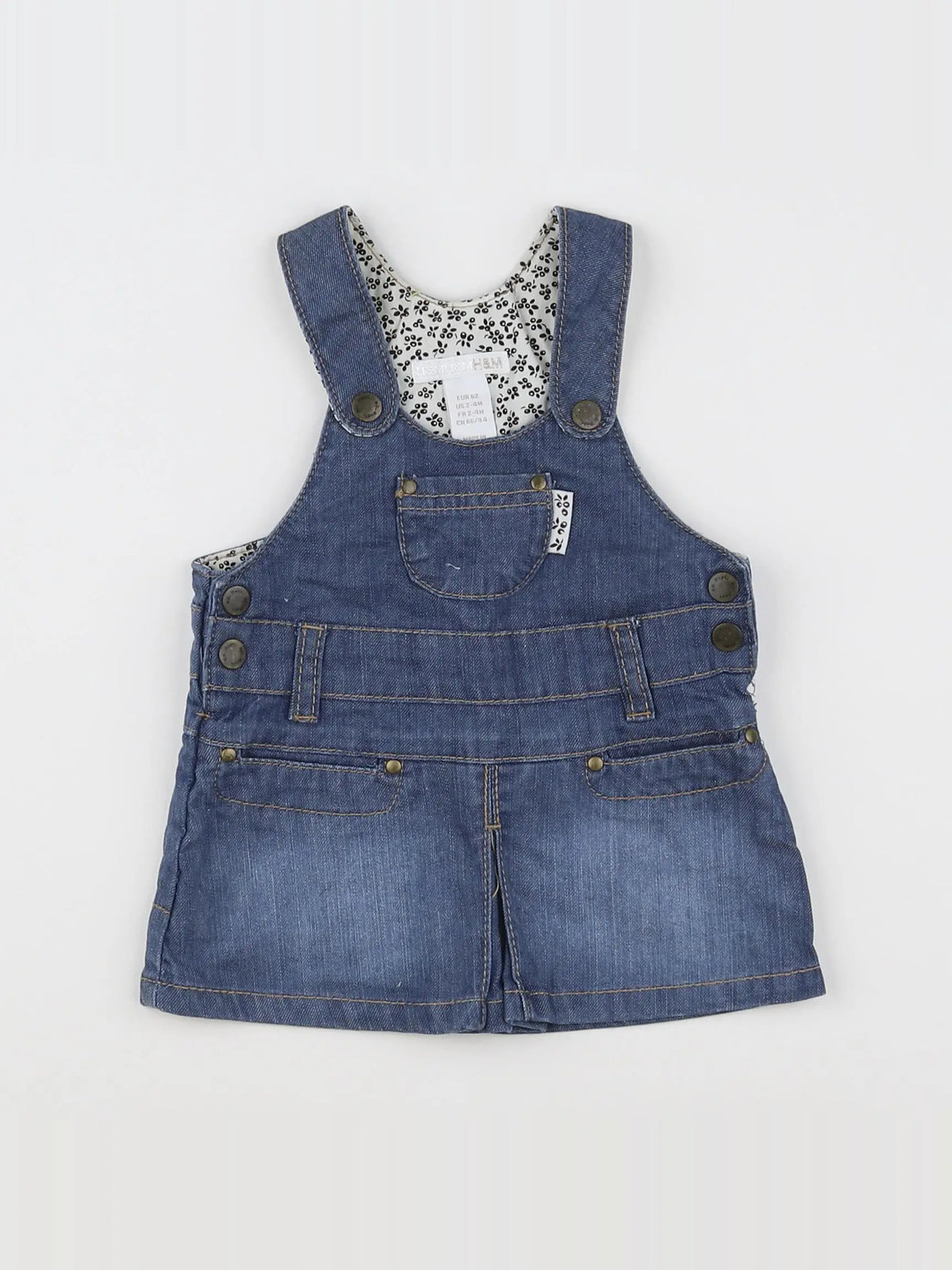 H&M - robe bleu - 1/3 mois