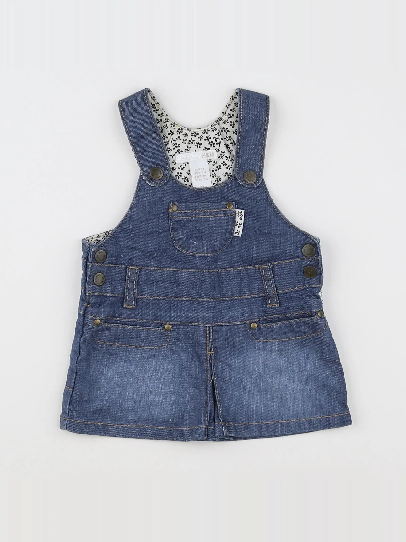 H&M - robe bleu - 1/3 mois