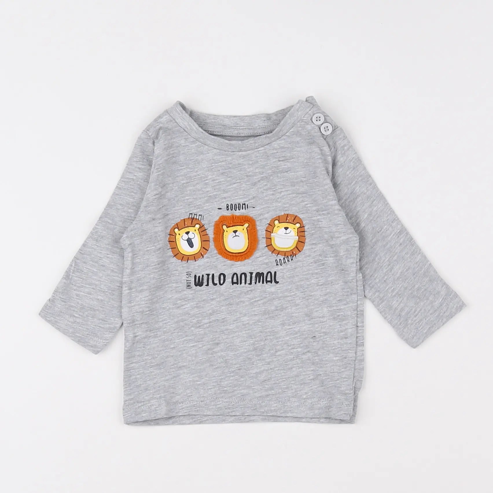 Vertbaudet - tee-shirt gris - 3 mois