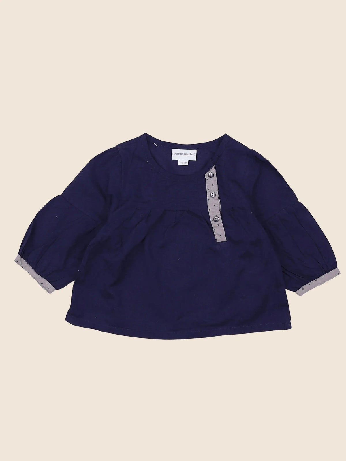 Vertbaudet - blouse bleu - 3 mois