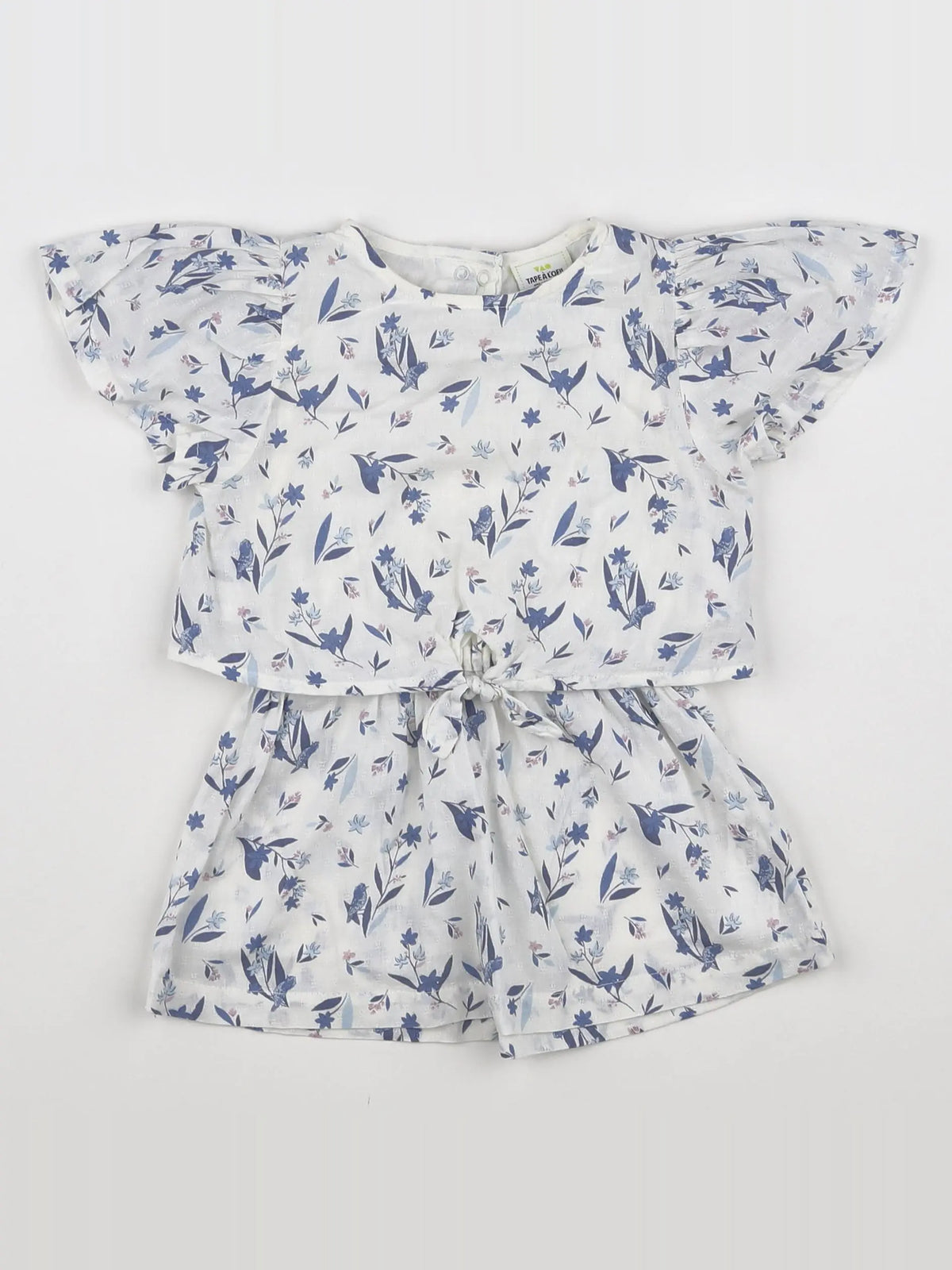 Tape à l'oeil - robe blanc, bleu - 12 mois