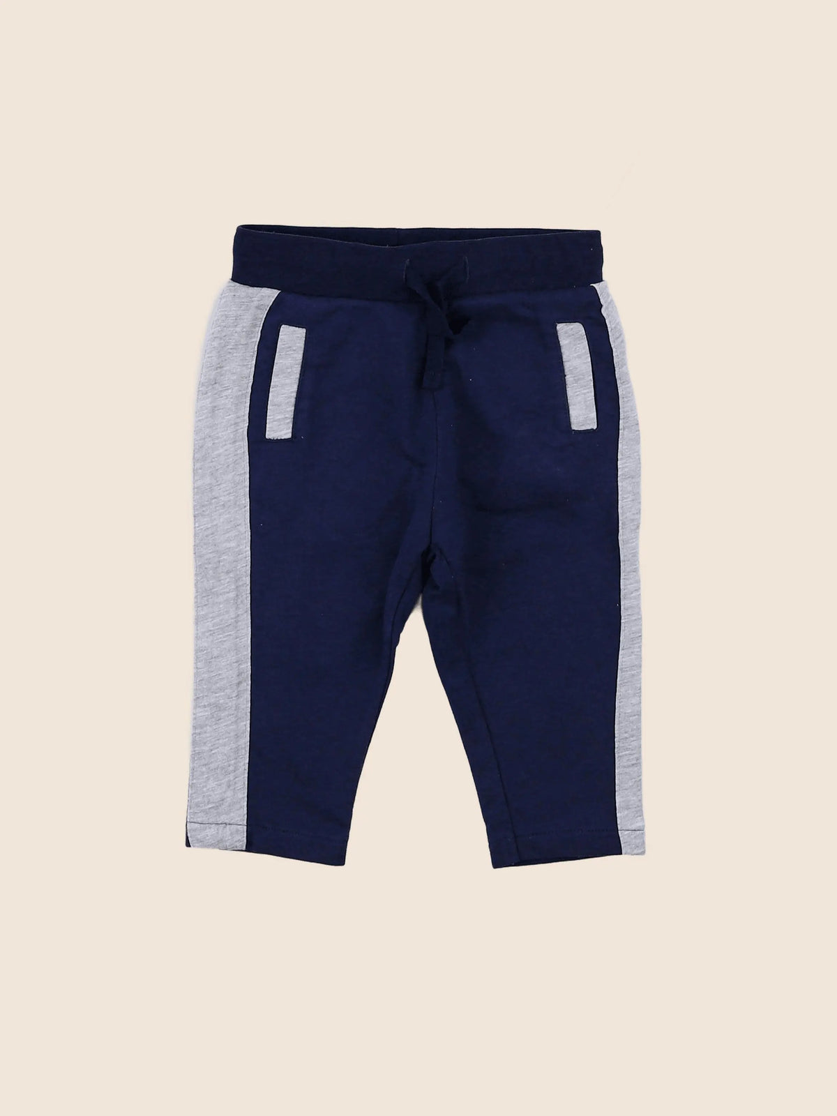 Vertbaudet - jogging bleu, gris - 9 mois