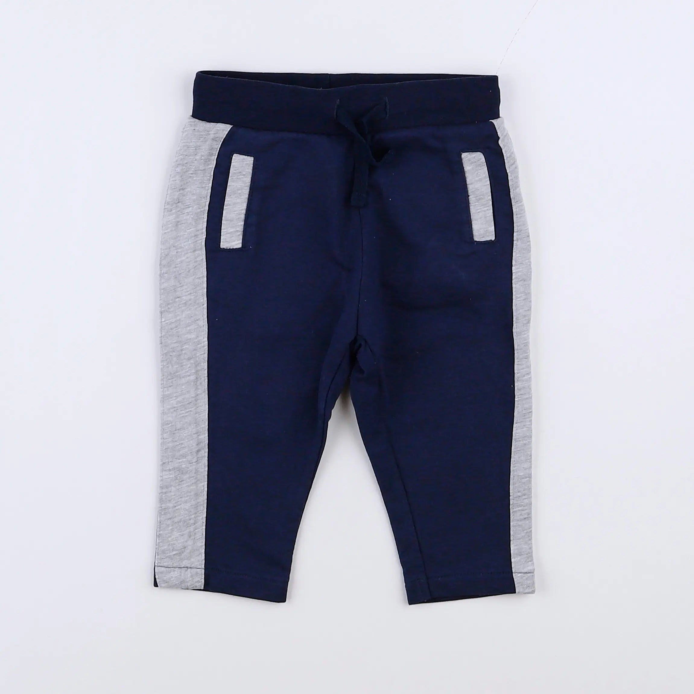 Vertbaudet - jogging bleu, gris - 9 mois