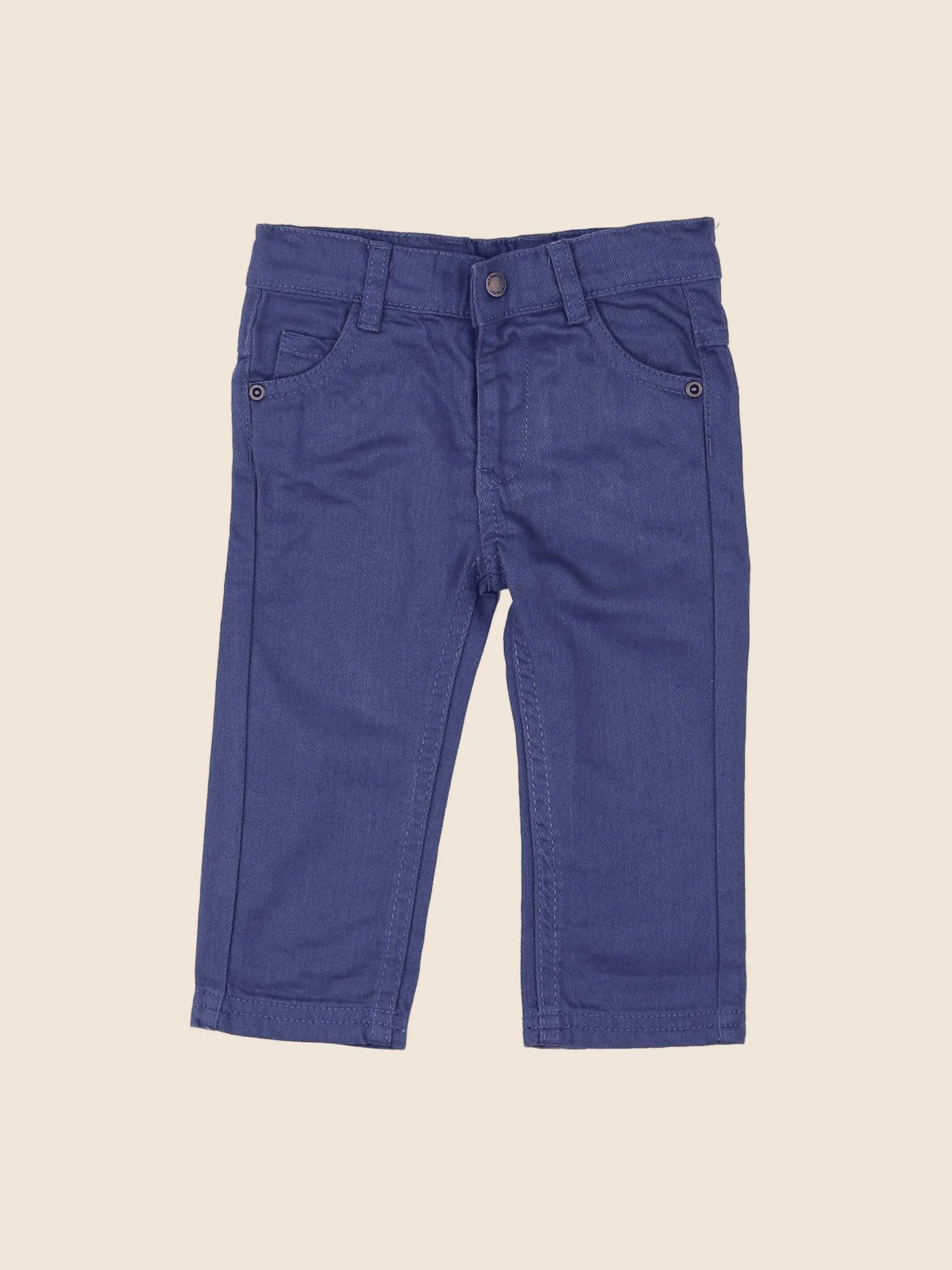 Vertbaudet - pantalon bleu - 12 mois