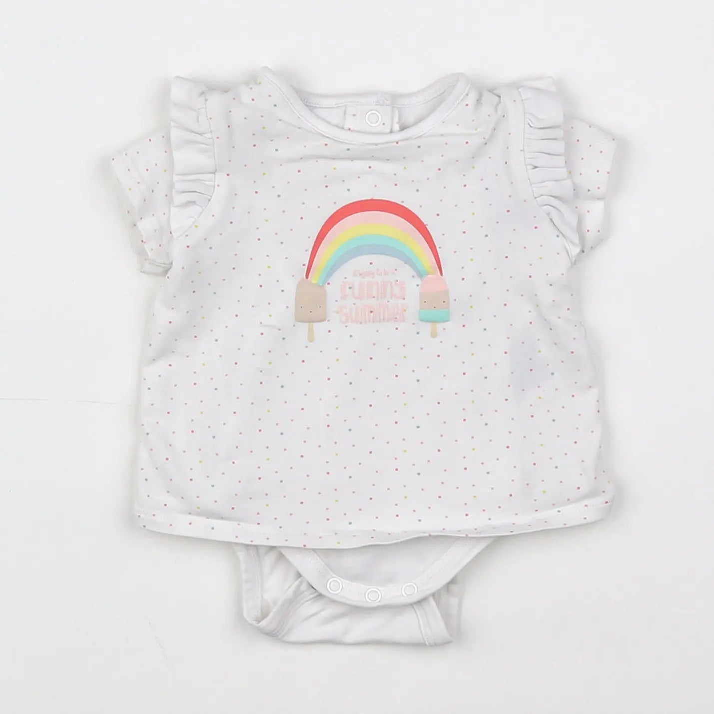 Vertbaudet - body tee-shirt blanc - 1 mois