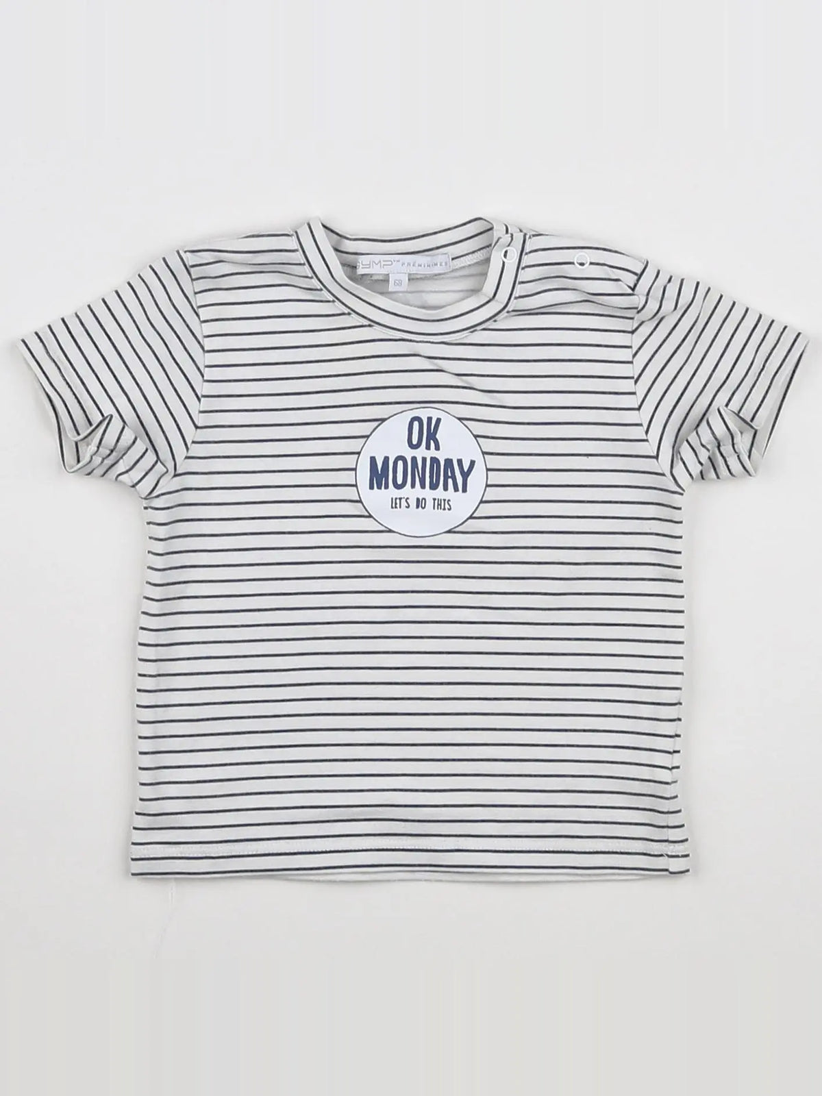 Gymp - tee-shirt blanc, bleu - 6 mois