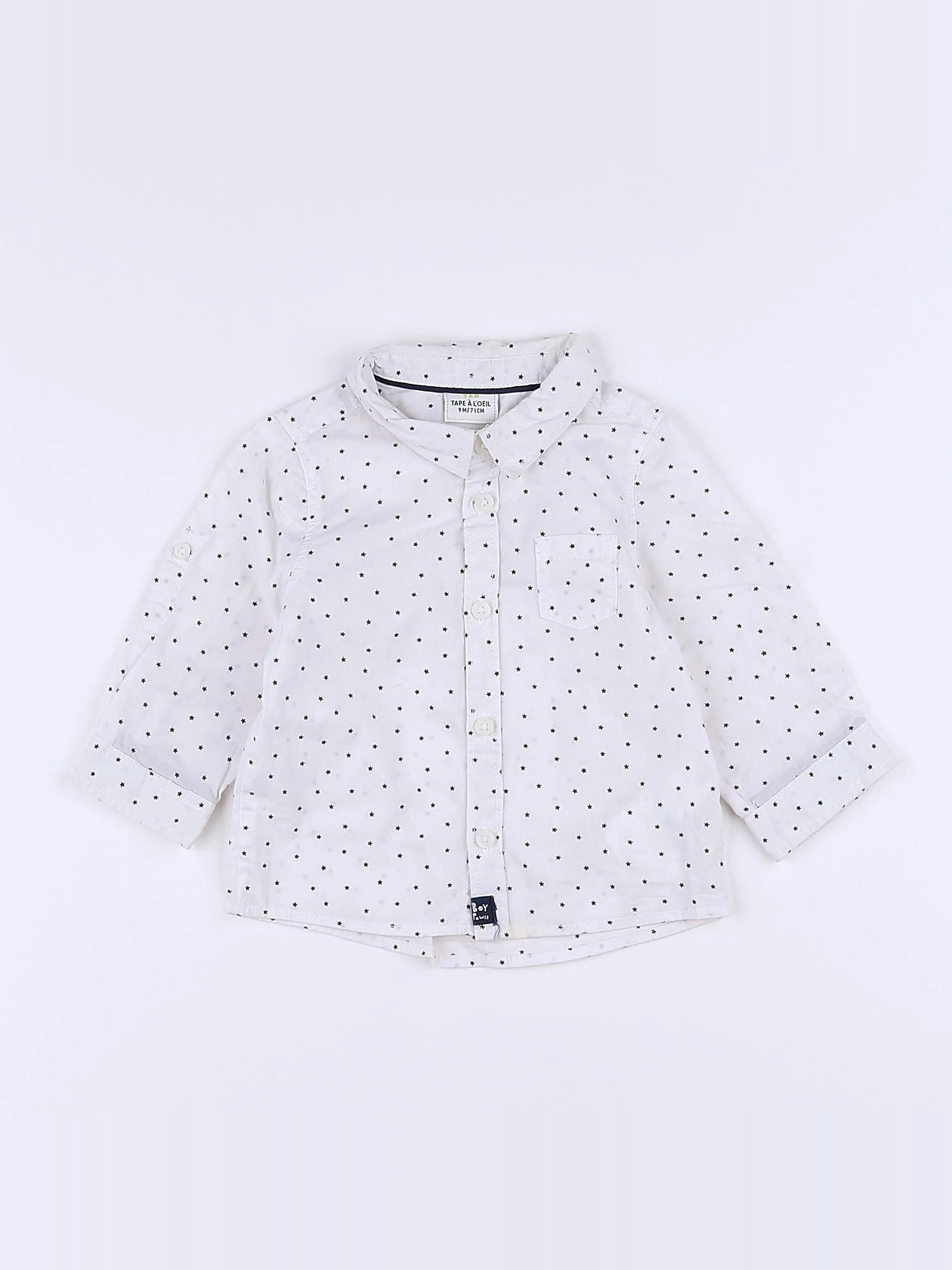 Tape à l'oeil - chemise blanc - 9 mois