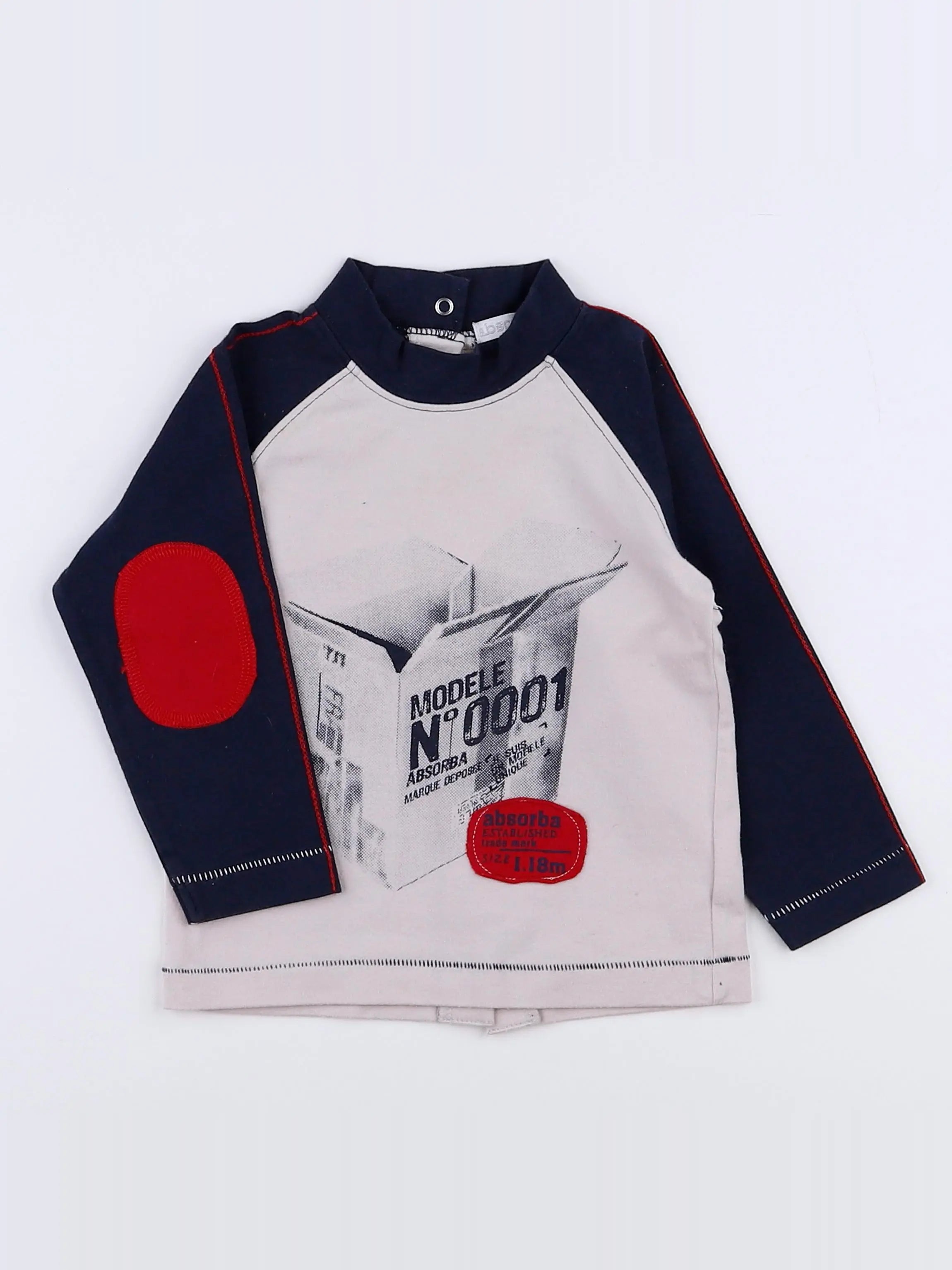 Absorba - tee-shirt bleu, gris - 12 mois