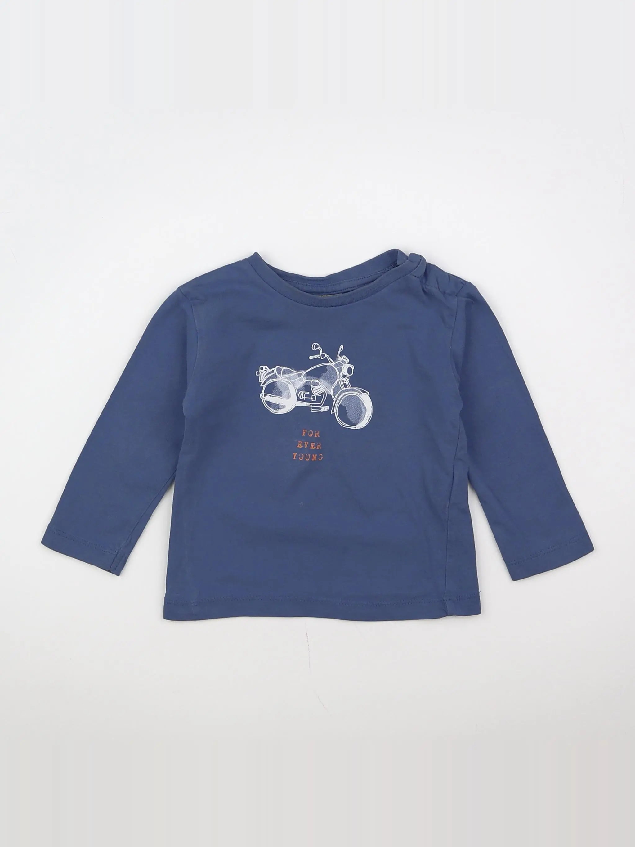 Zara - tee-shirt bleu - 6/9 mois