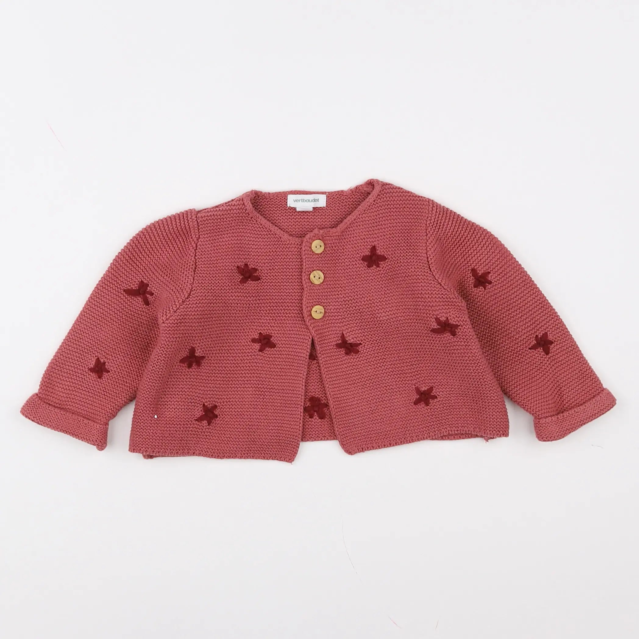 Vertbaudet - gilet rose - 3 mois