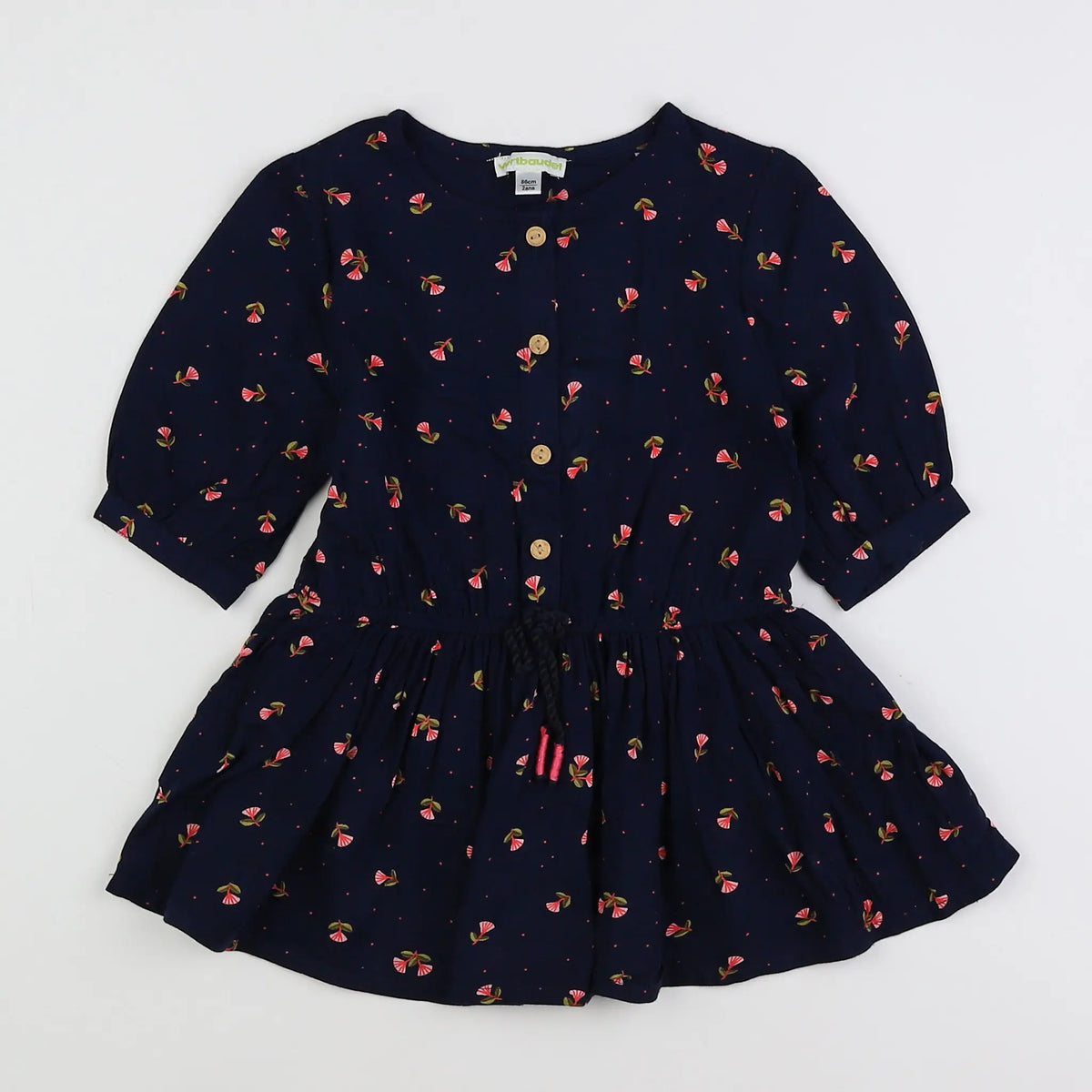 Vertbaudet - robe bleu - 2 ans