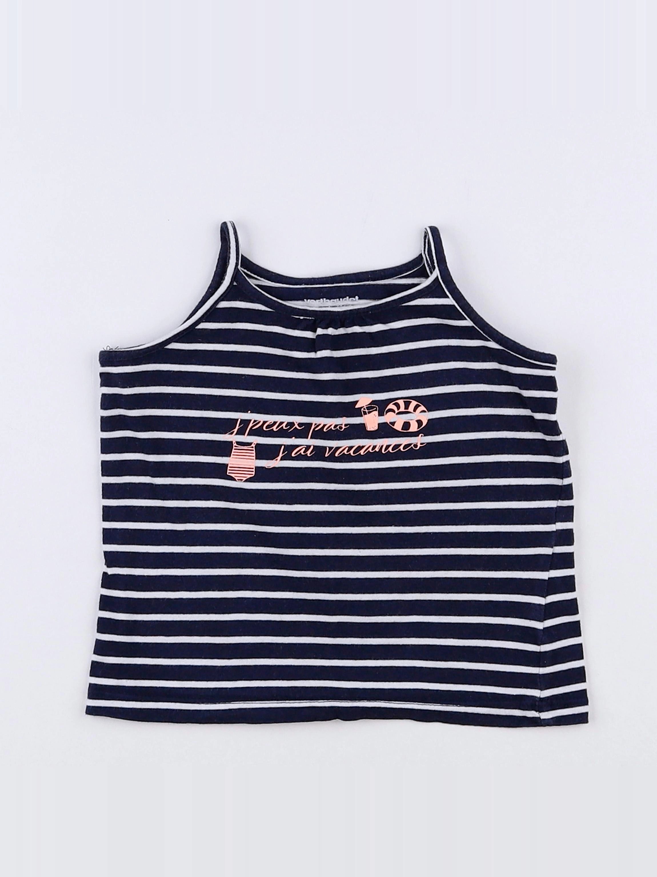 Vertbaudet - débardeur bleu - 12 mois