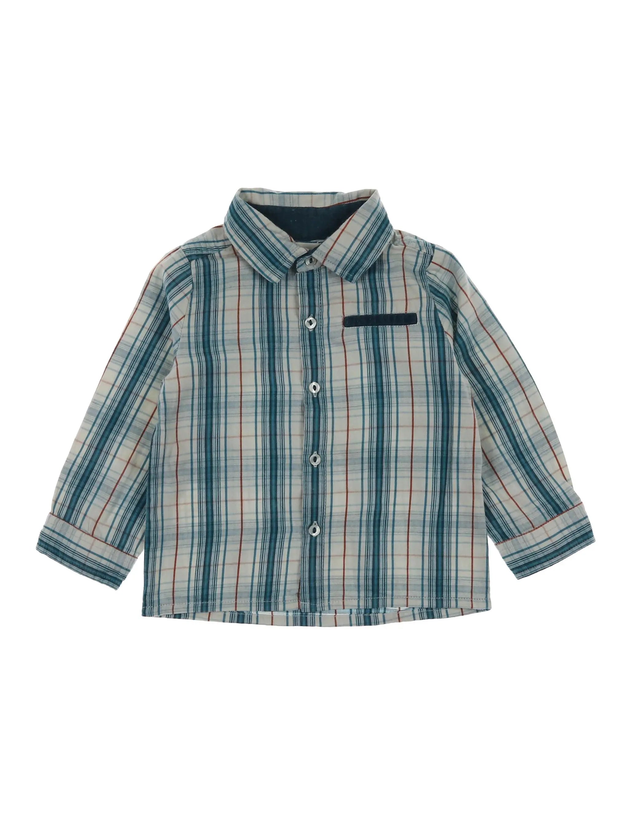 Bouchara - chemise multicolore - 12 mois