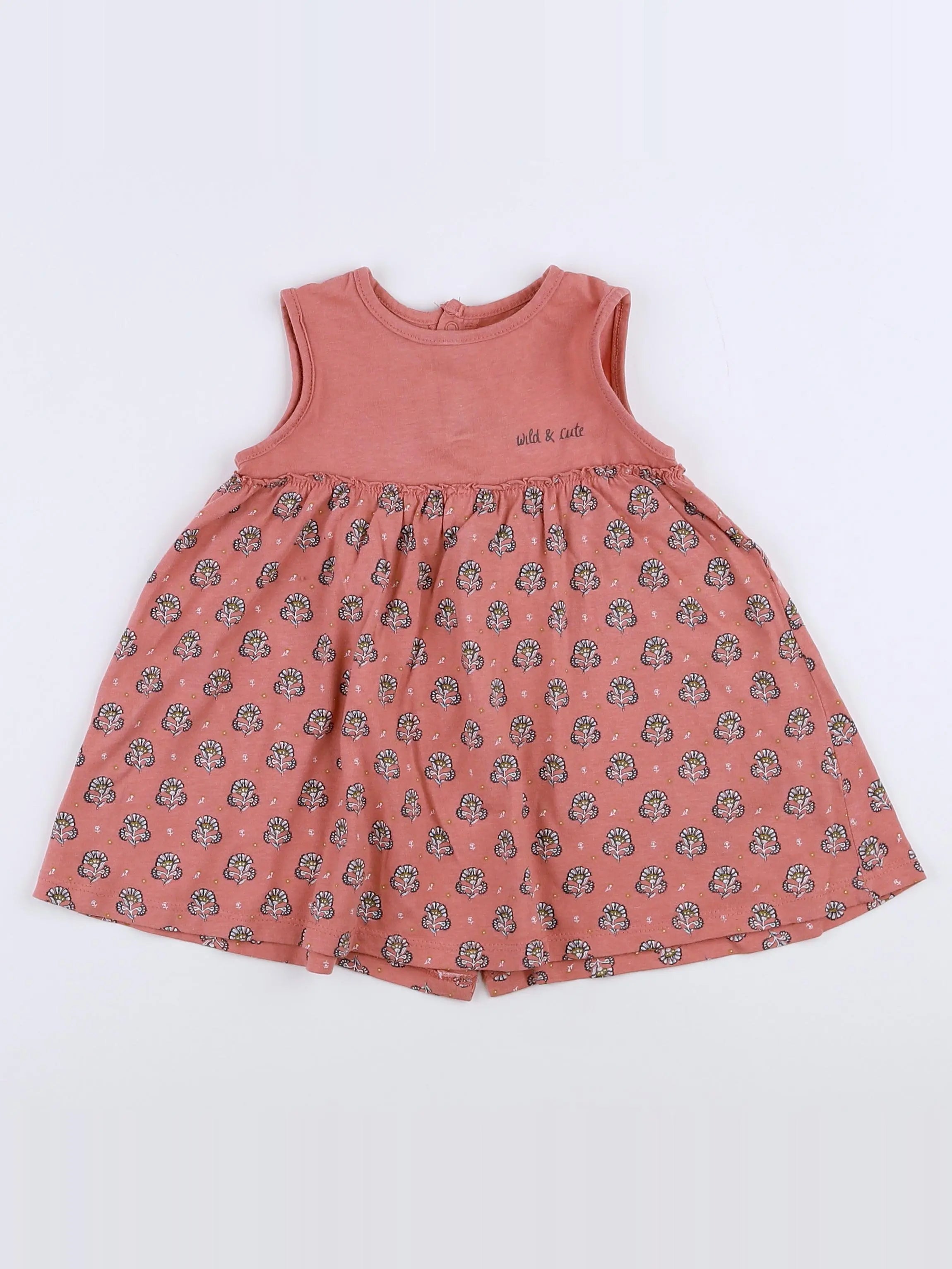 Vertbaudet - robe rose - 9 mois