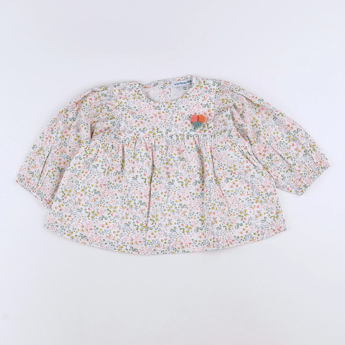 Vertbaudet - blouse multicolore - 12 mois