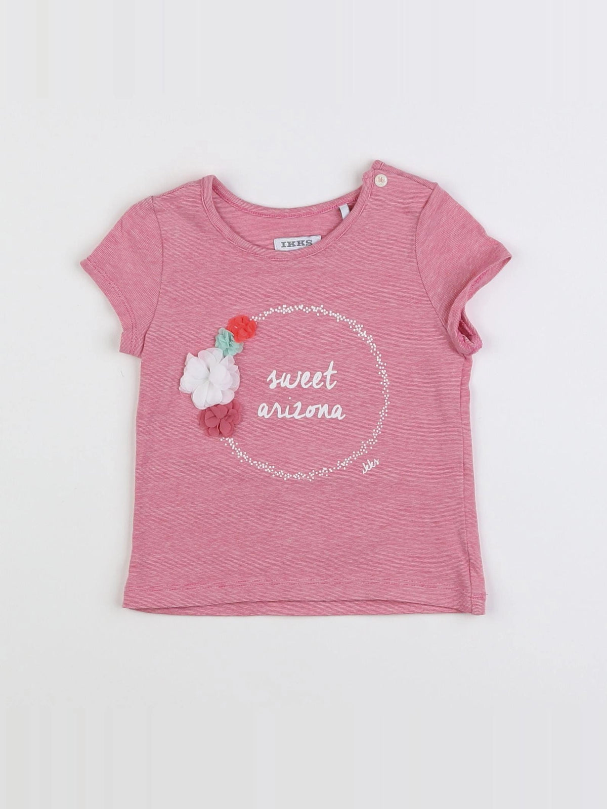 IKKS - tee-shirt rose - 12 mois