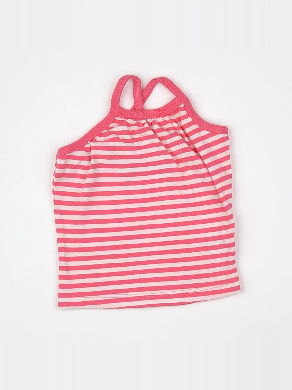 La Redoute - débardeur blanc, rose - 9 mois