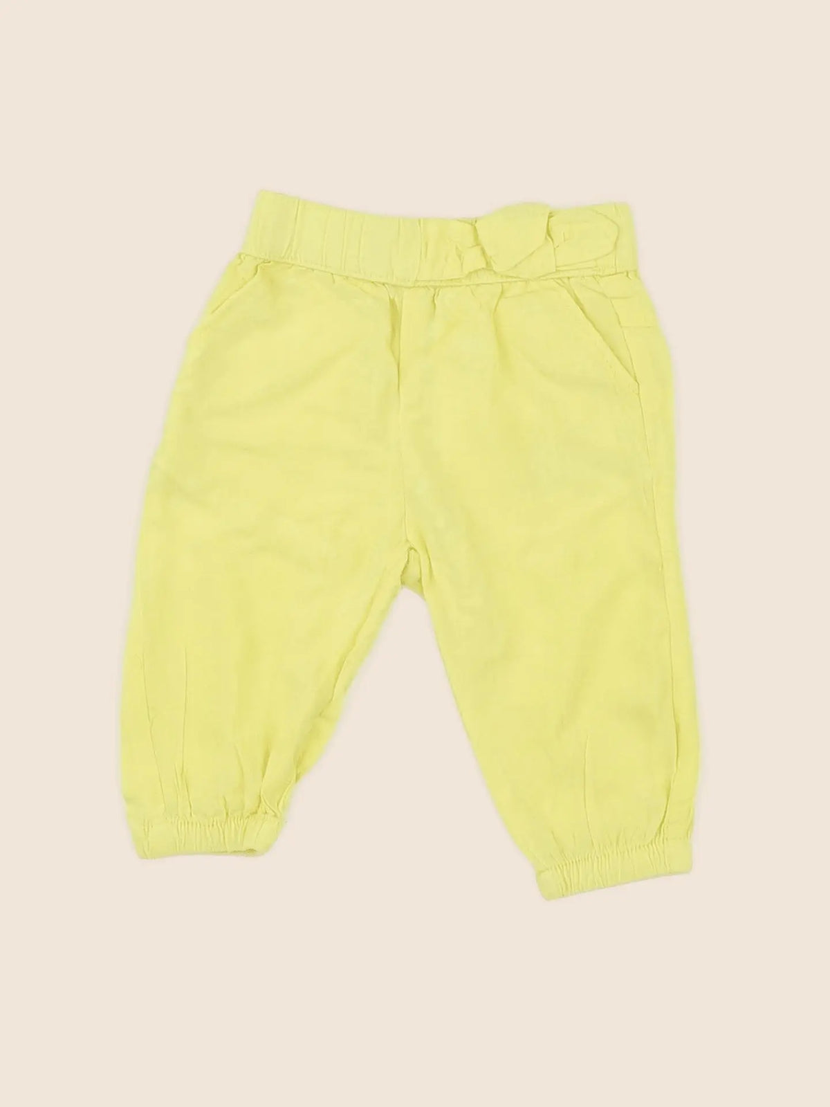 Vertbaudet - pantalon jaune - 3 mois