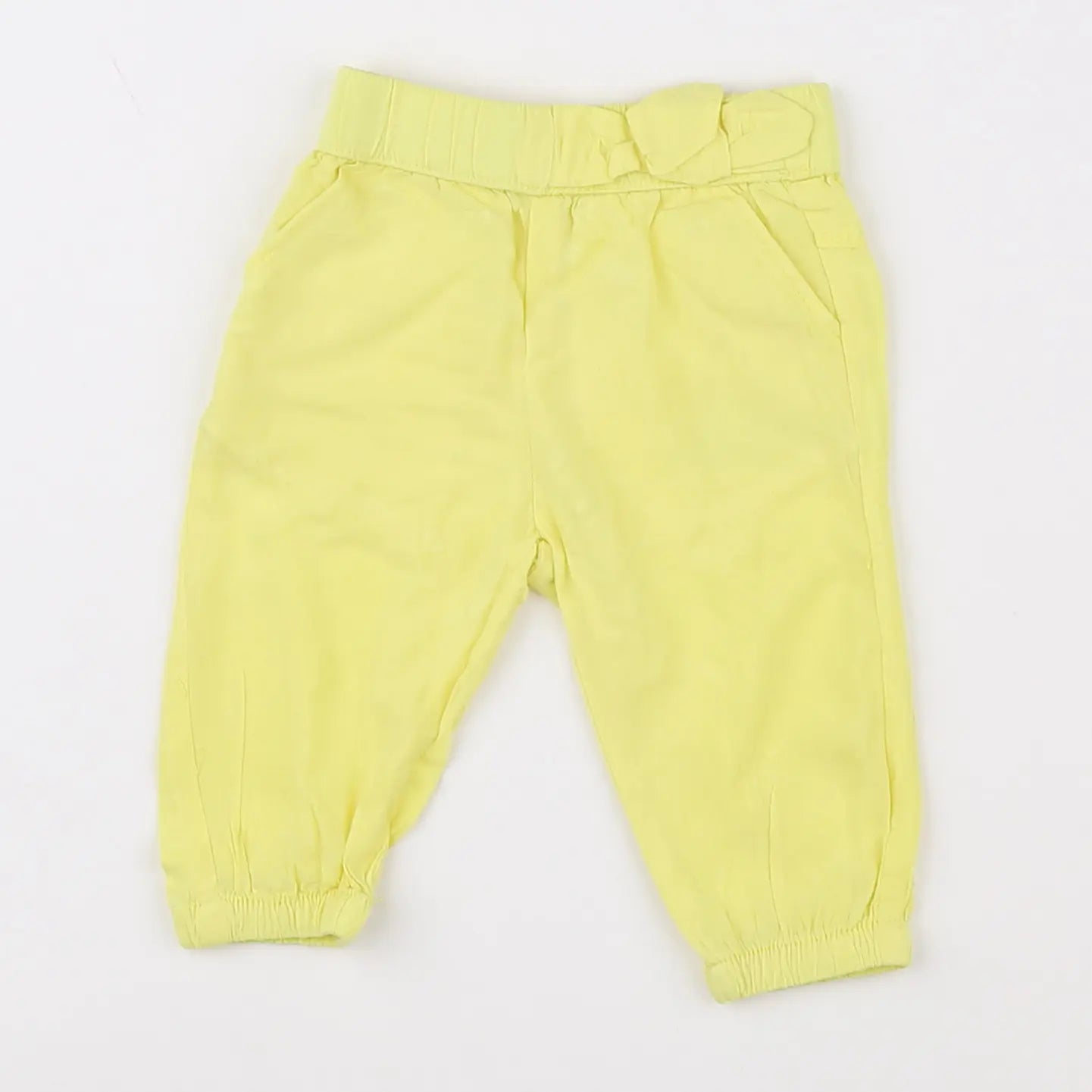 Vertbaudet - pantalon jaune - 3 mois