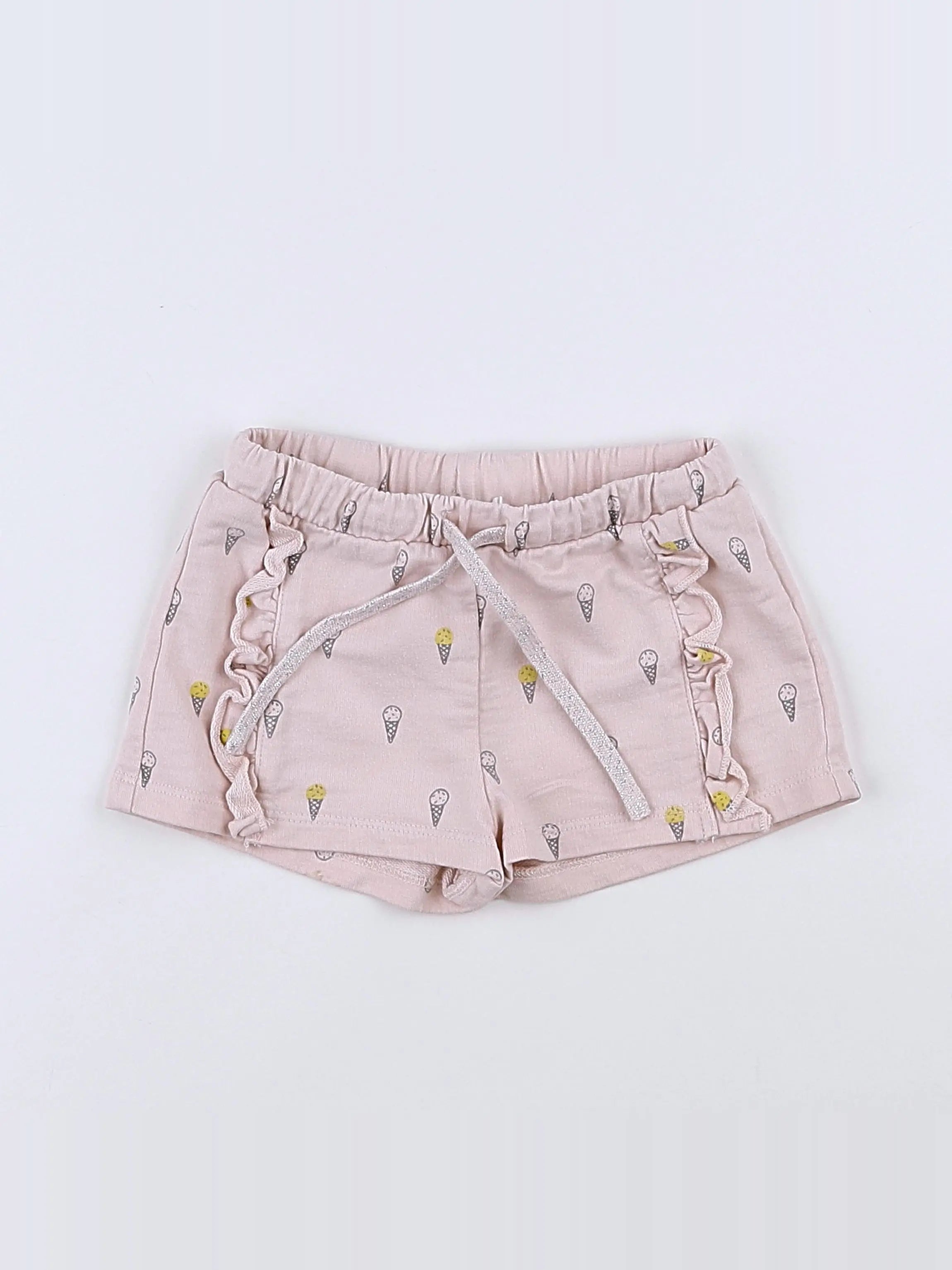 Boutchou - short rose,argent - 18 mois