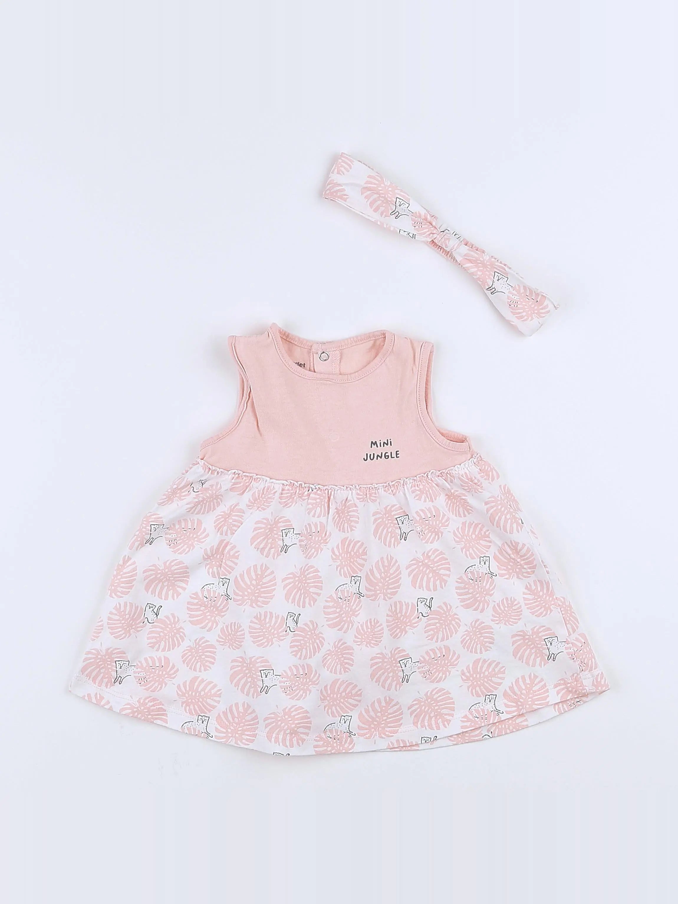 Vertbaudet - robe rose - 3 mois