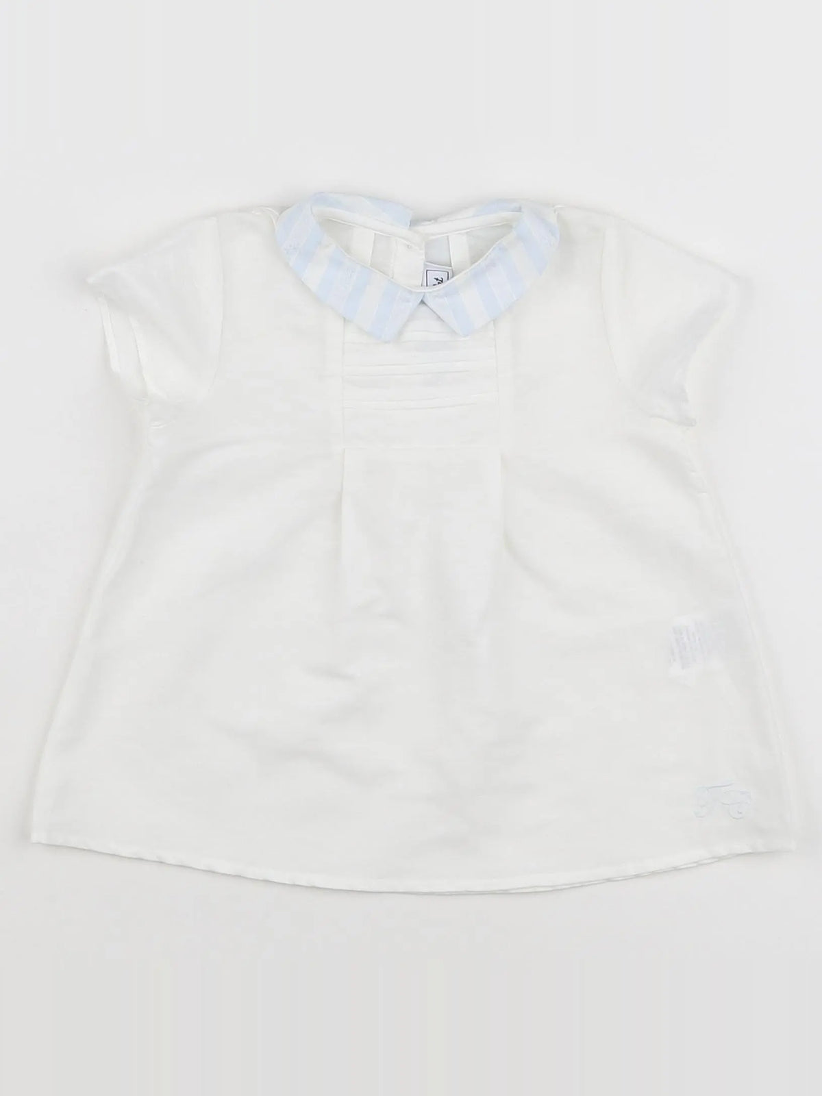 Tartine & Chocolat - blouse blanc, bleu - 18 mois