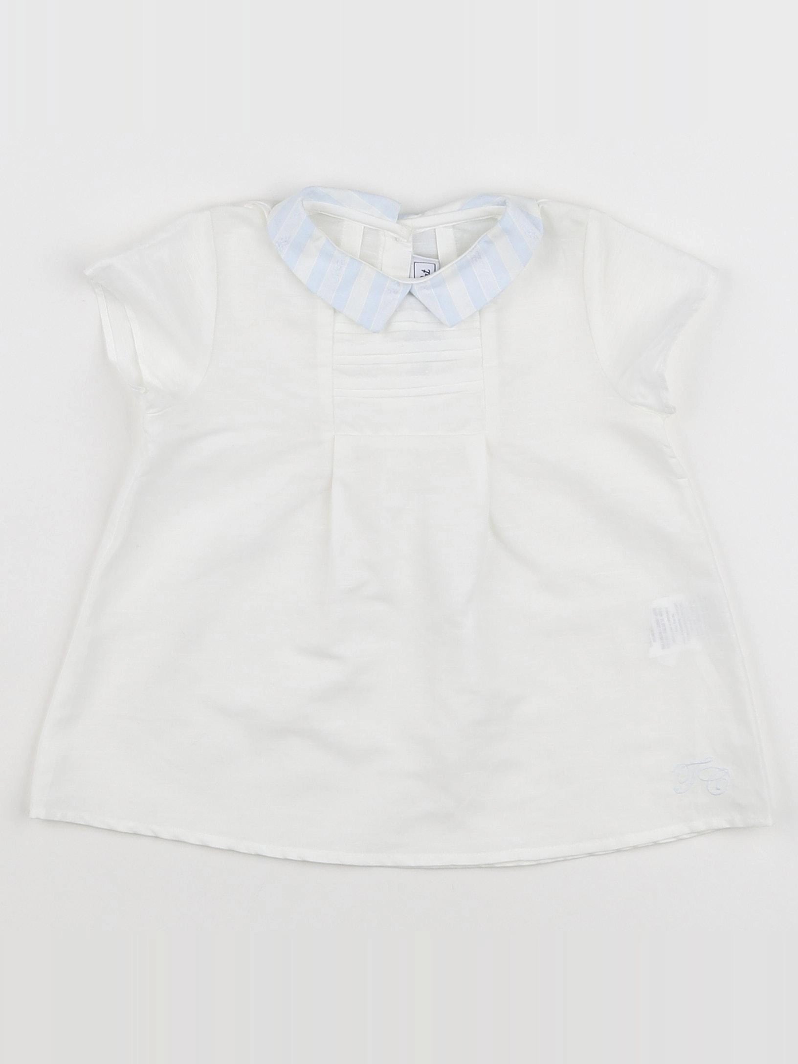 Tartine & Chocolat - blouse blanc, bleu - 18 mois