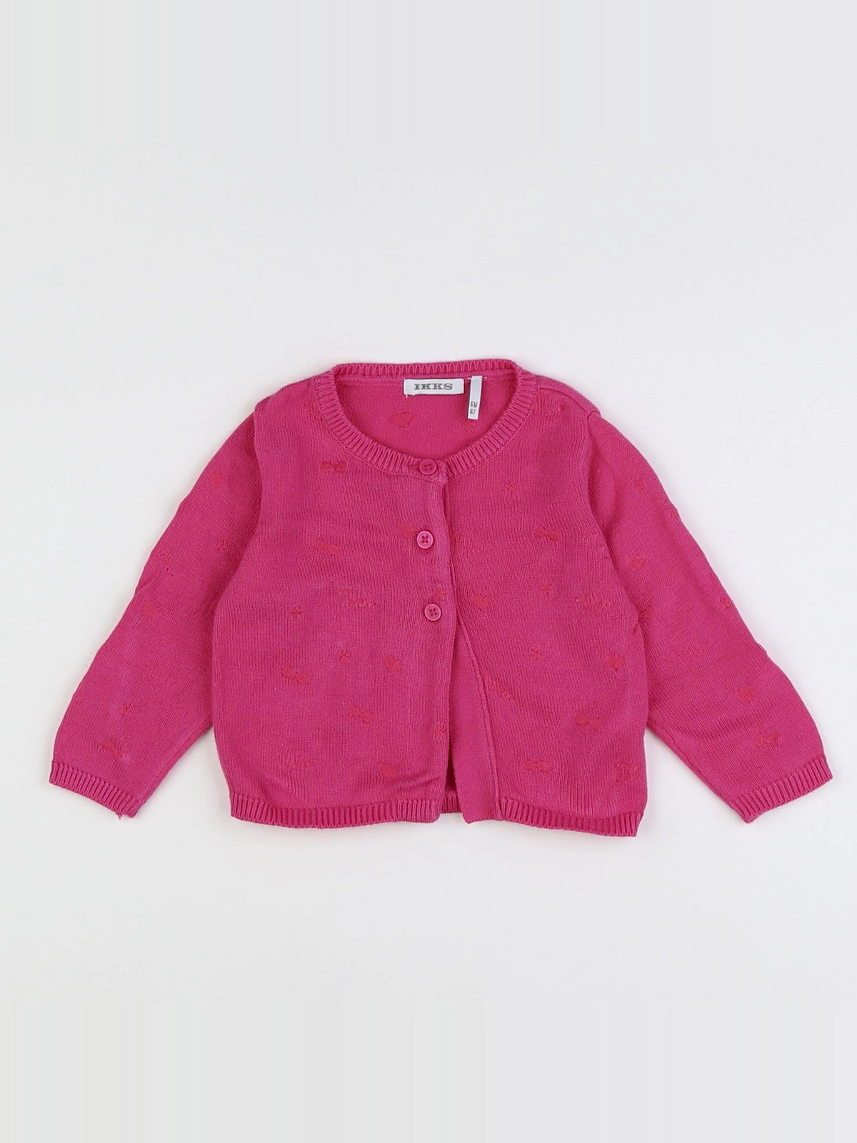 IKKS - gilet rose - 6 mois