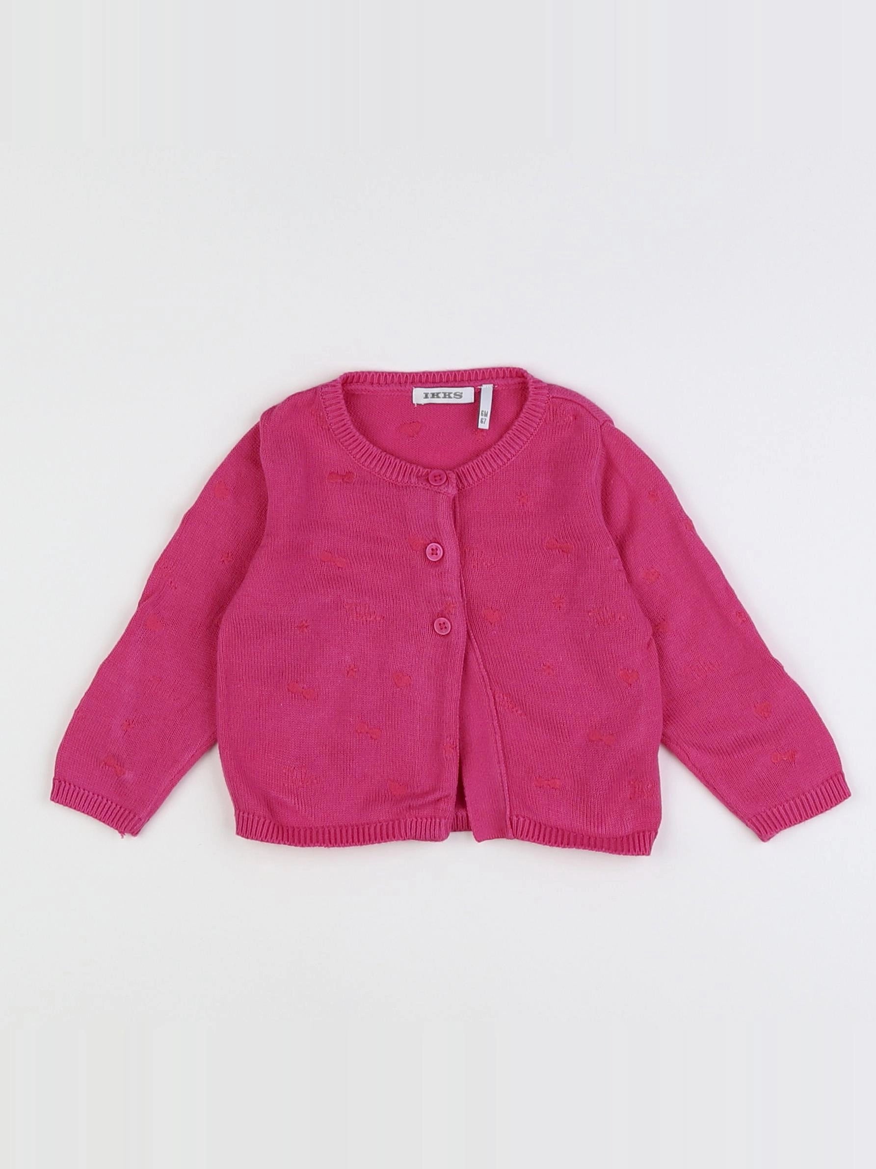IKKS - gilet rose - 6 mois