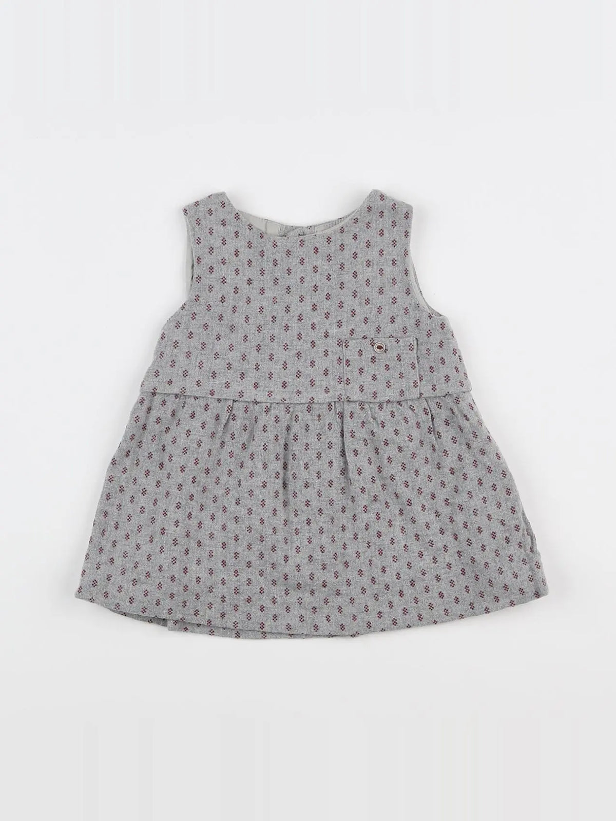 Zara - robe gris - 6/9 mois