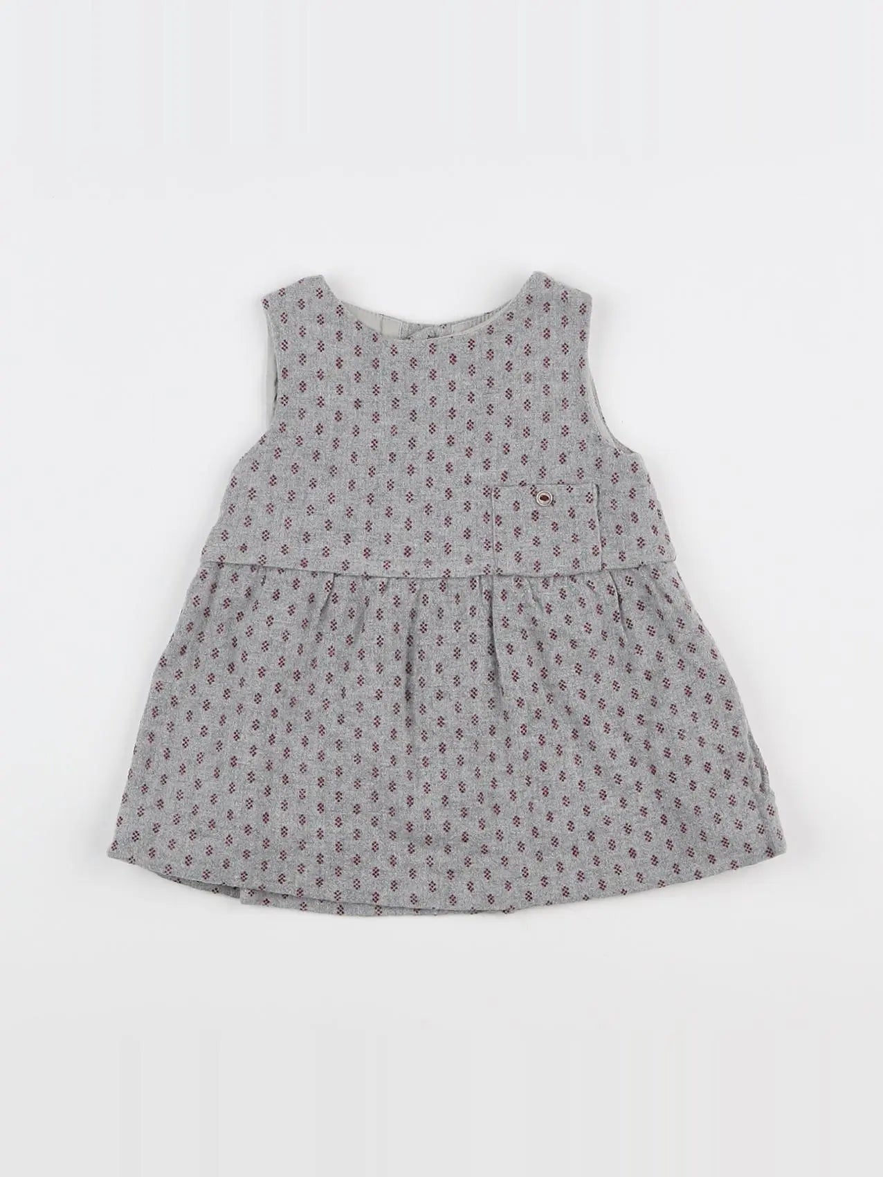 Zara - robe gris - 6/9 mois