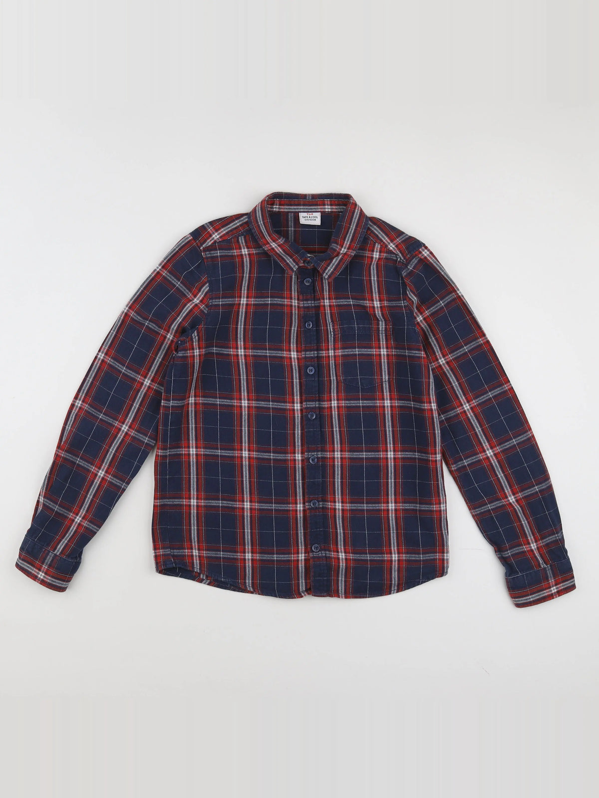Tape à l'oeil - chemise bleu, rouge - 12 ans