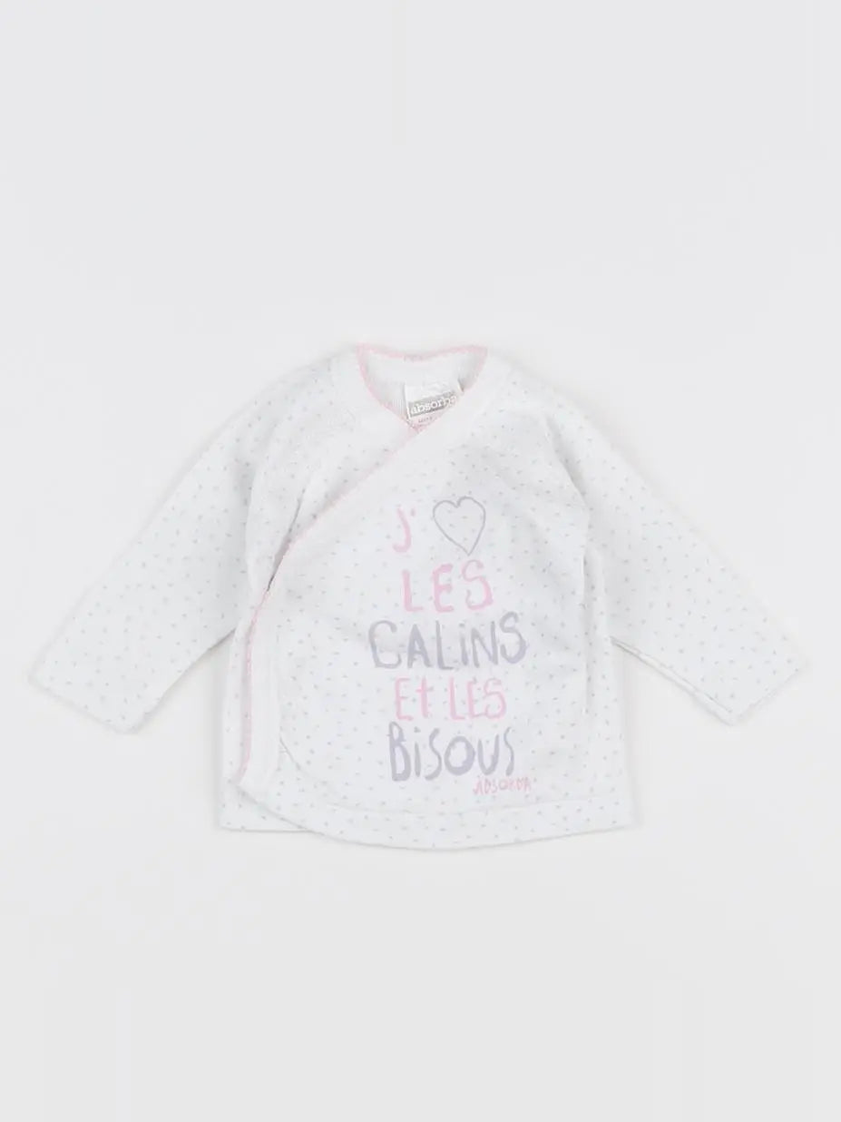 Absorba - tee-shirt blanc - 0 mois