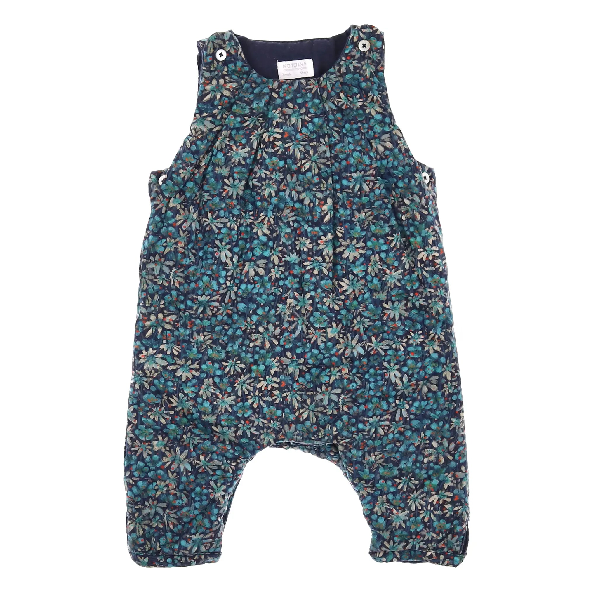 Natalys - combinaison doublé bleu - 3 mois