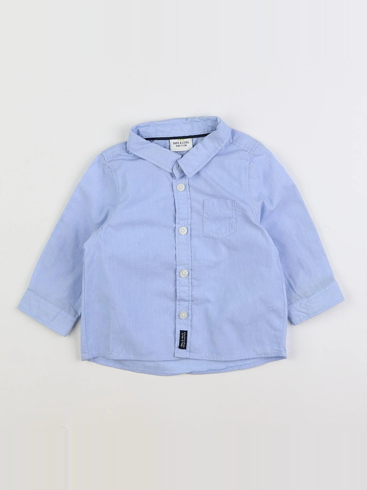Tape à l'oeil - chemise bleu - 9 mois