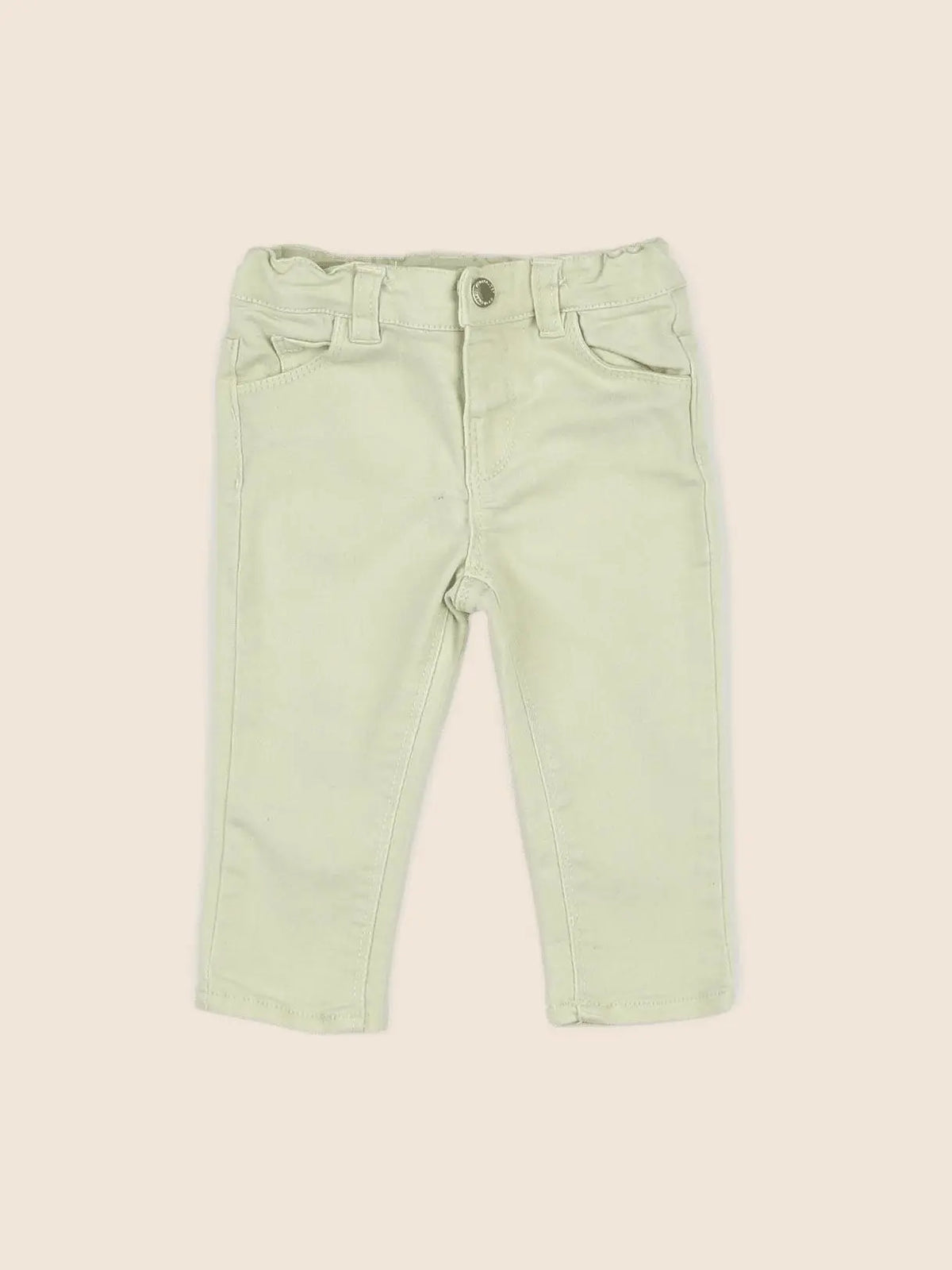 Vertbaudet - pantalon jaune - 12 mois