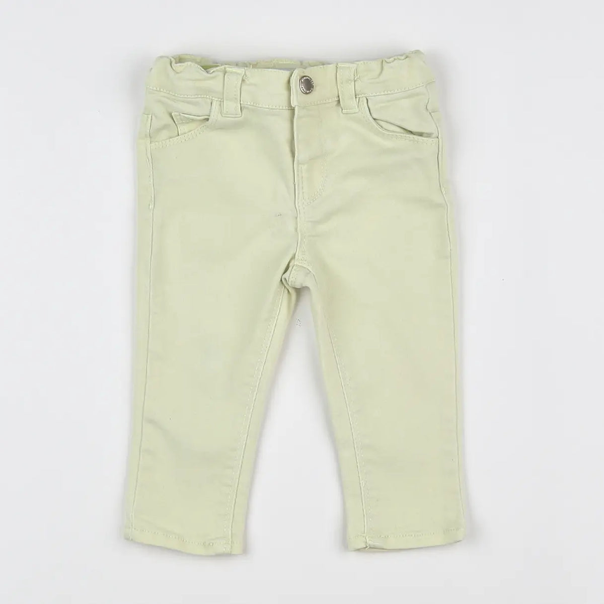 Vertbaudet - pantalon jaune - 12 mois