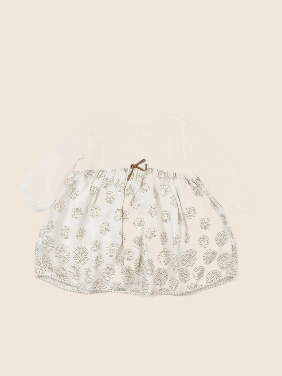 Vertbaudet - robe beige - 3 mois
