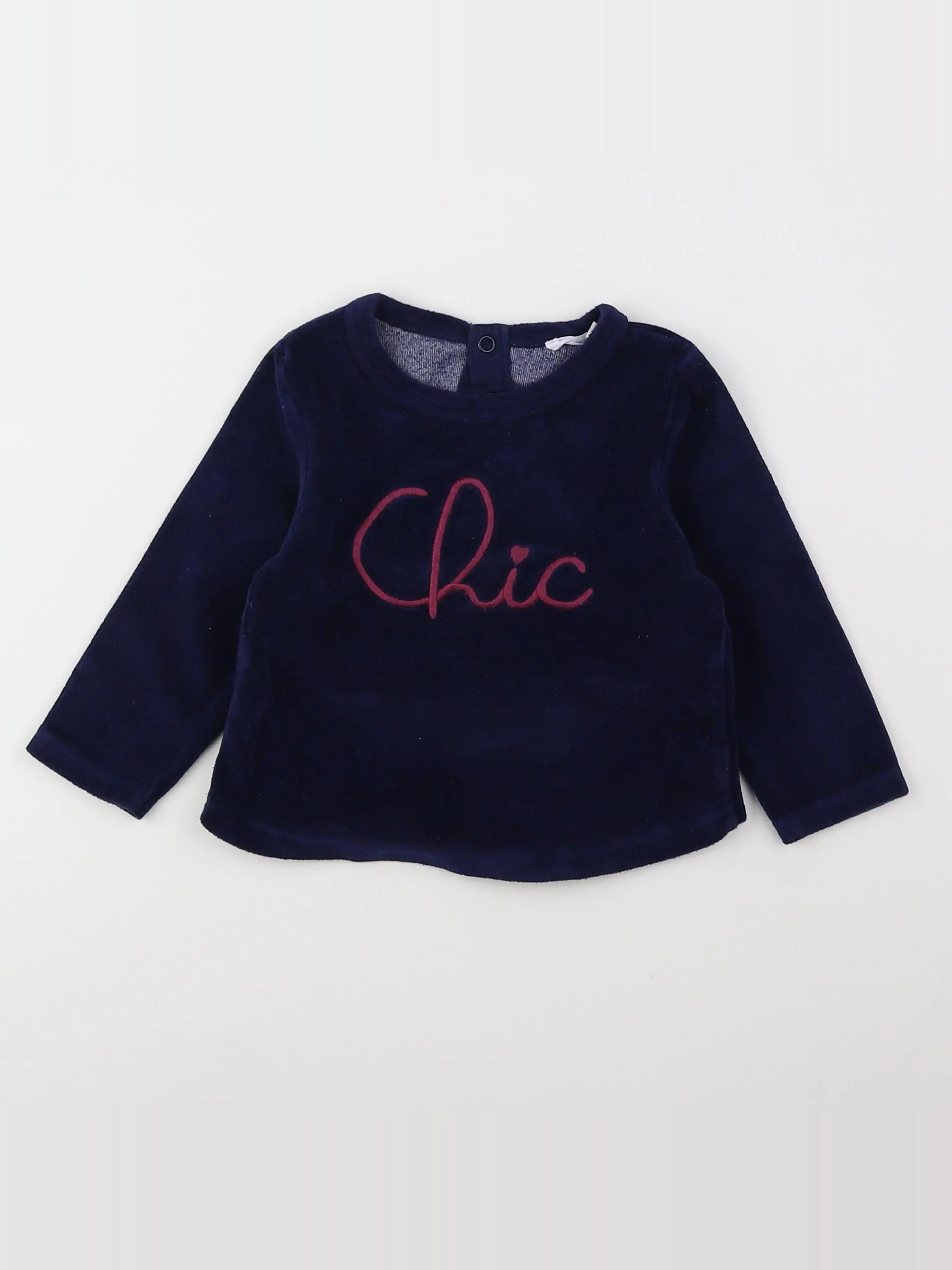 Boutchou - pyjama velours bleu - 12 mois