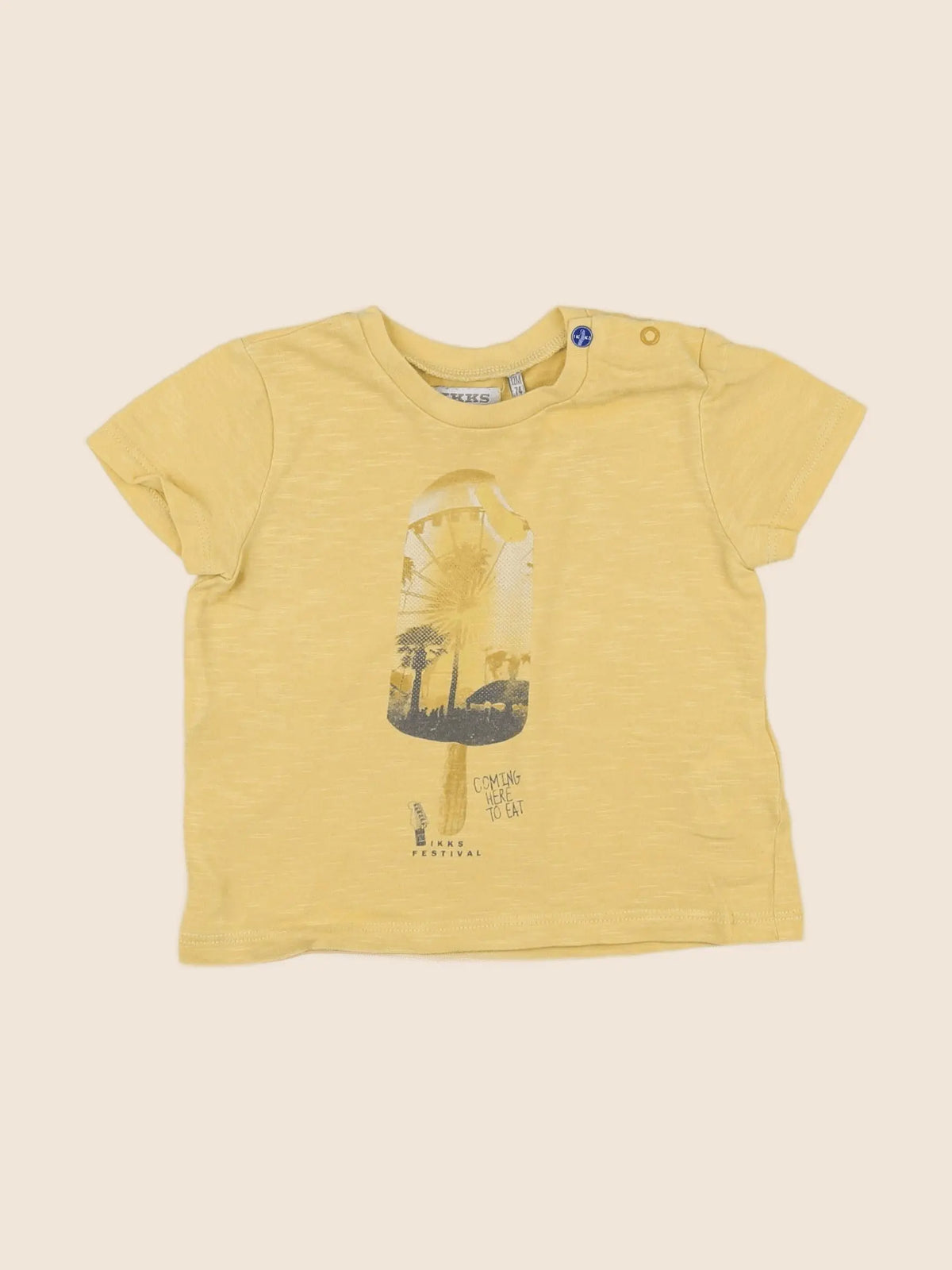 IKKS - tee-shirt jaune - 12 mois