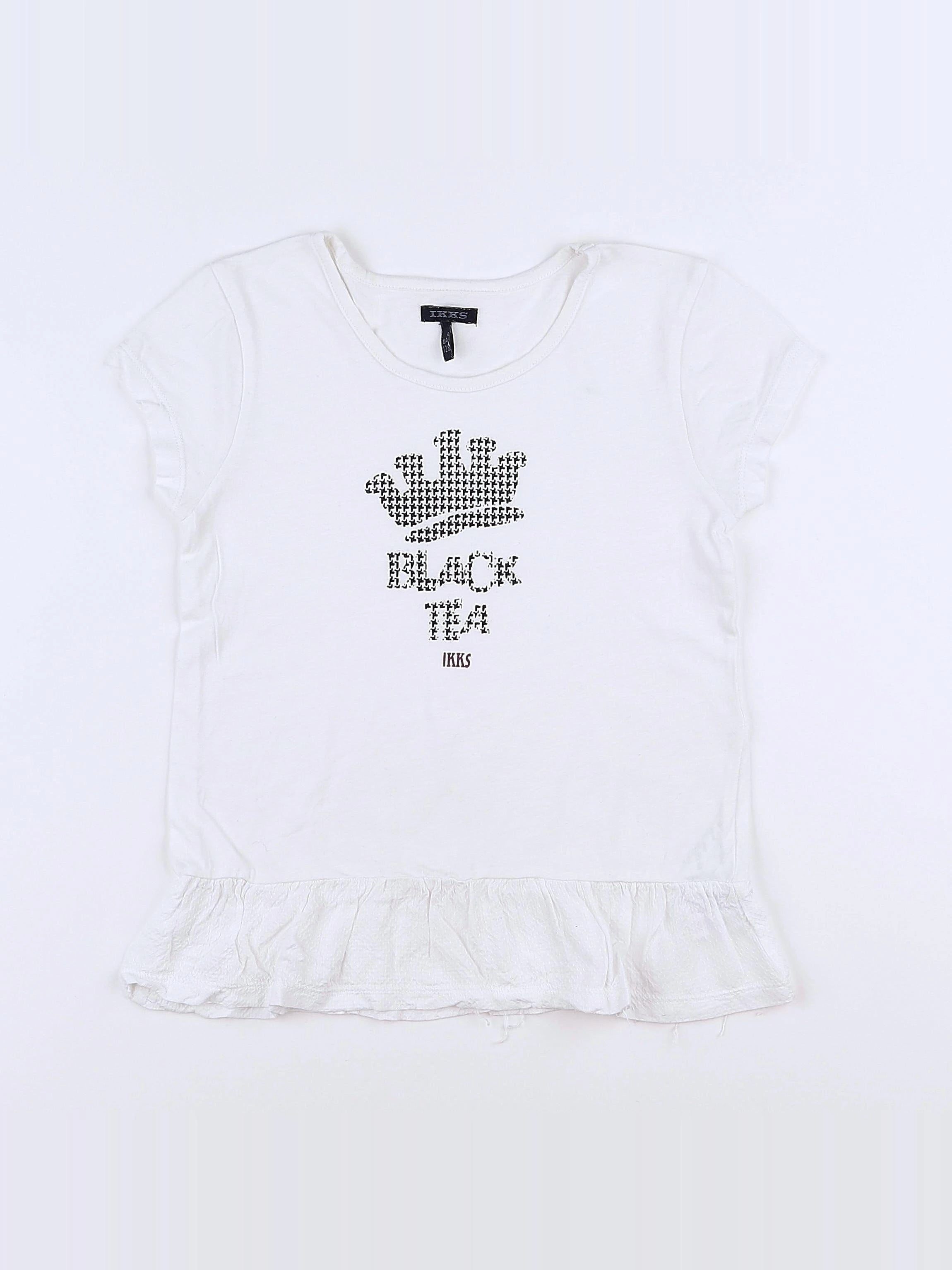 IKKS - tee-shirt blanc - 8 ans