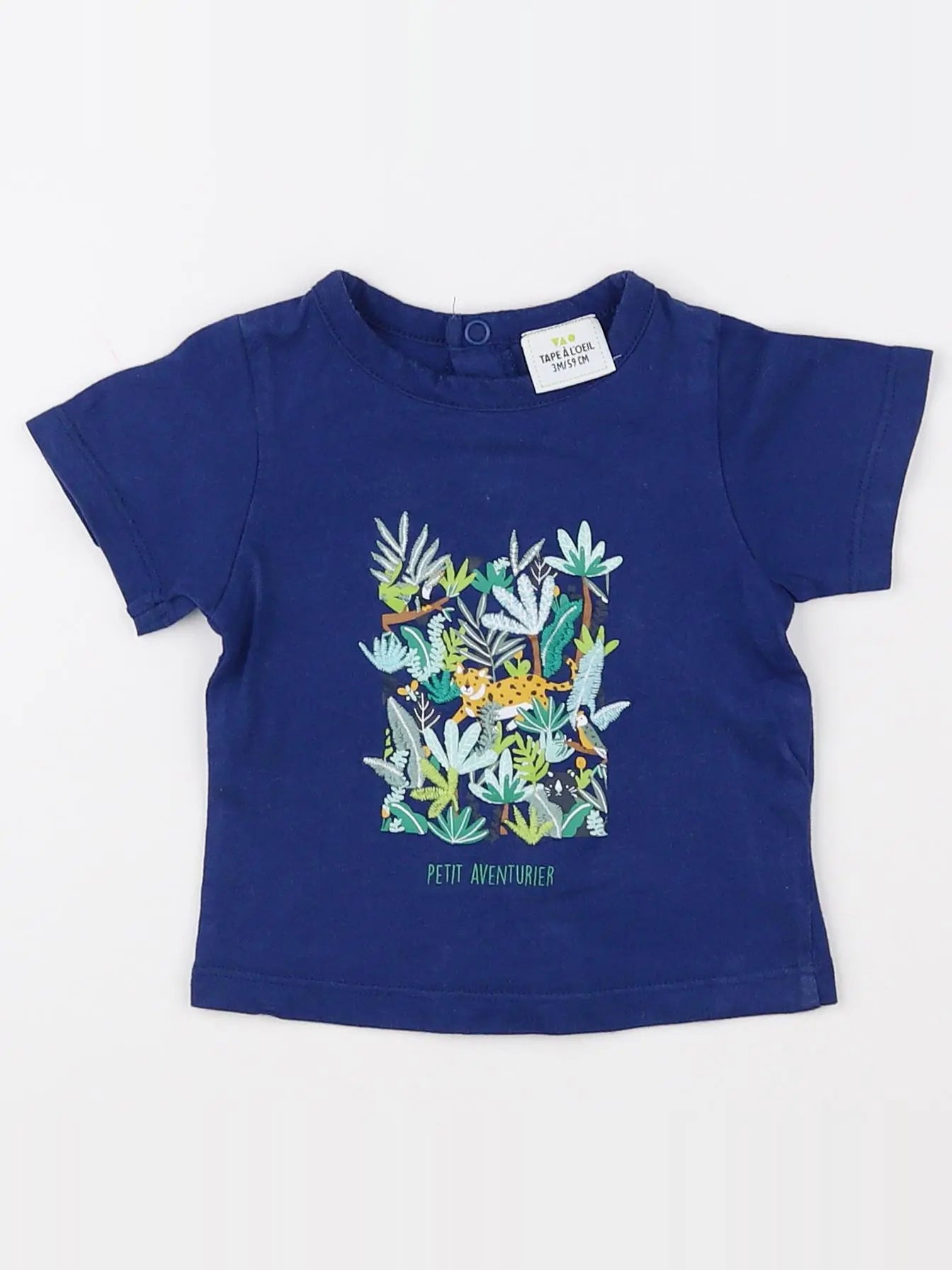 Tape à l'oeil - tee-shirt bleu - 3 mois