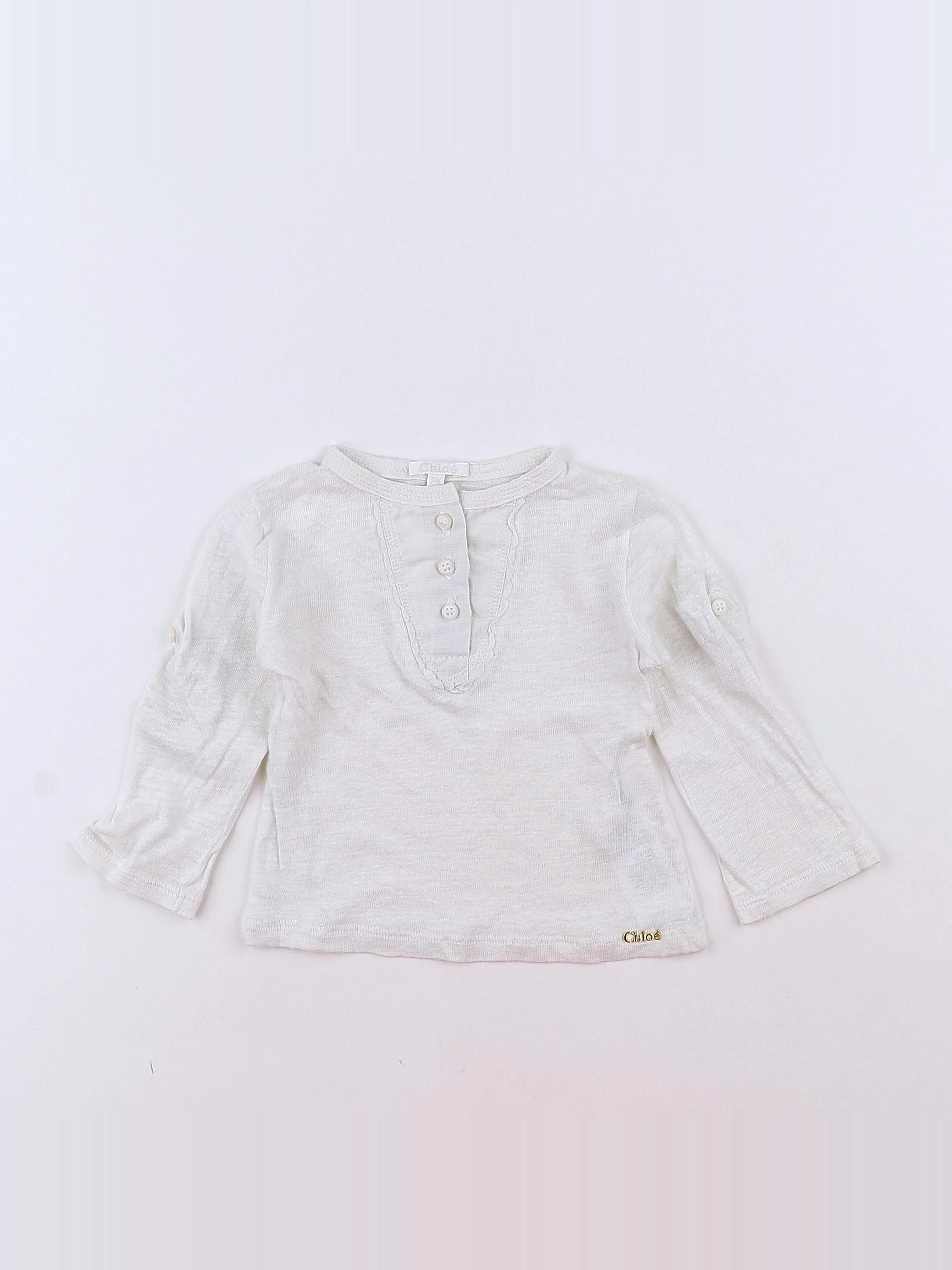 Chloé - tee-shirt beige - 9 mois