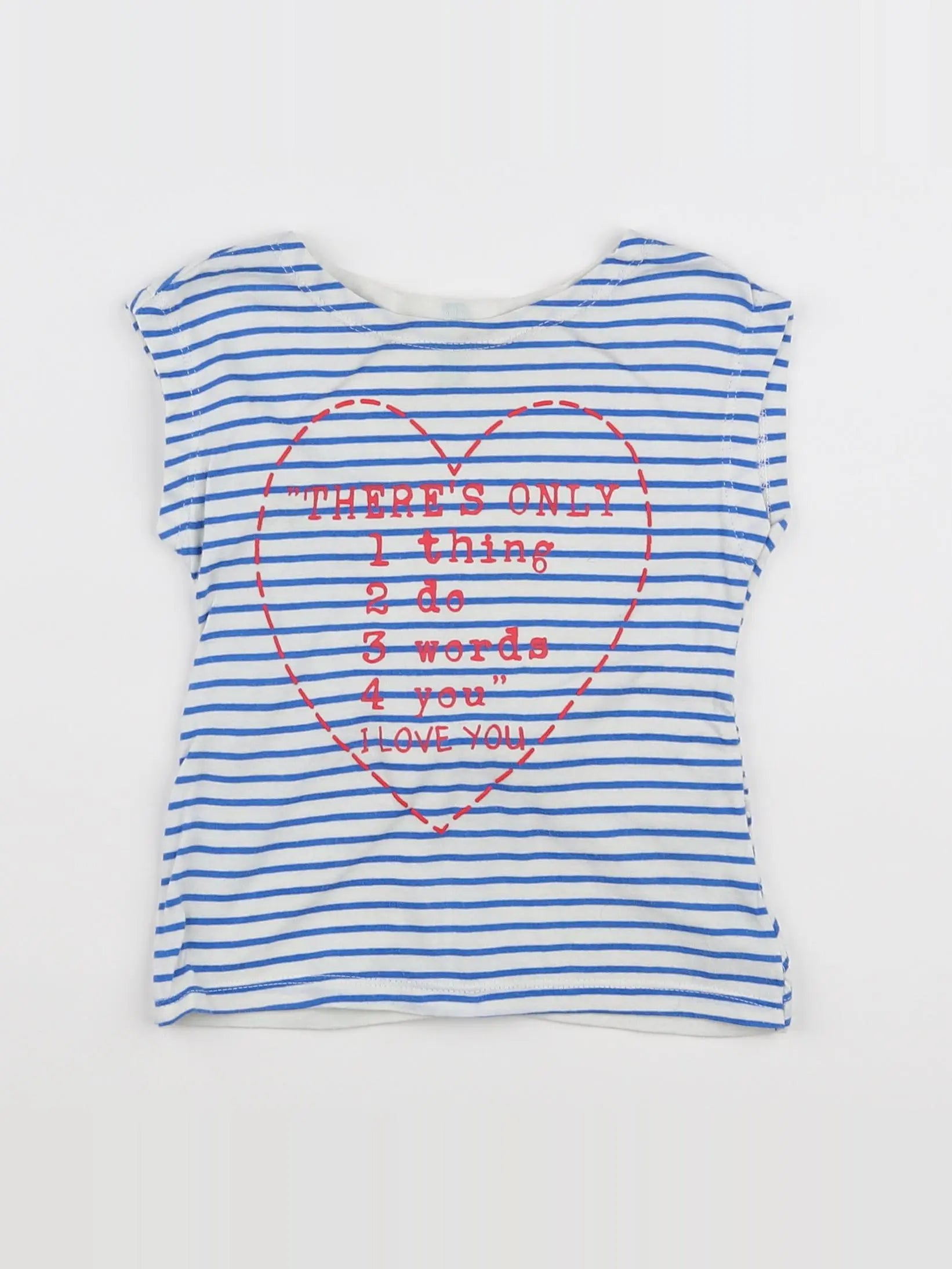 Benetton - tee-shirt bleu, rouge - 12/18 mois