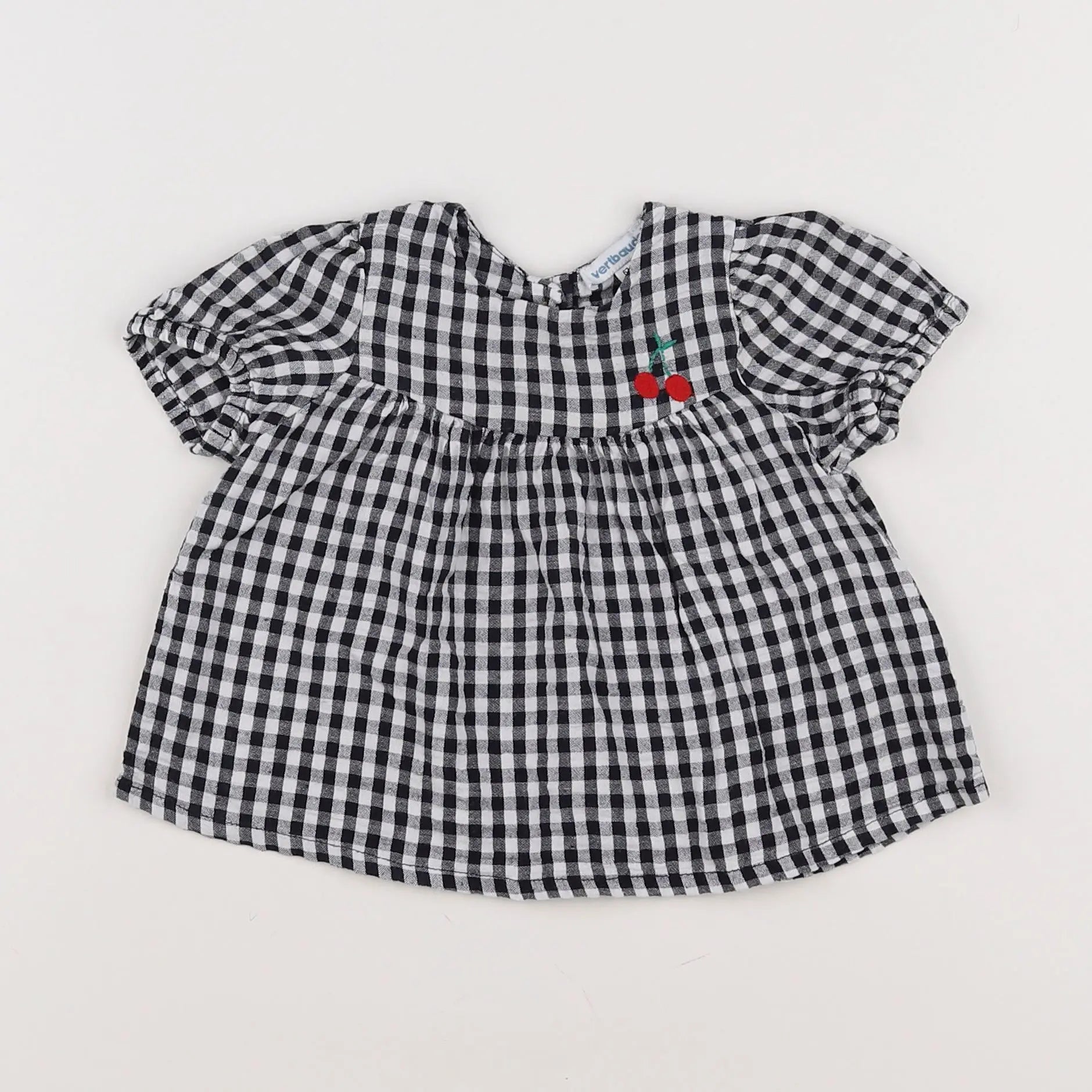 Vertbaudet - blouse blanc, bleu - 6 mois
