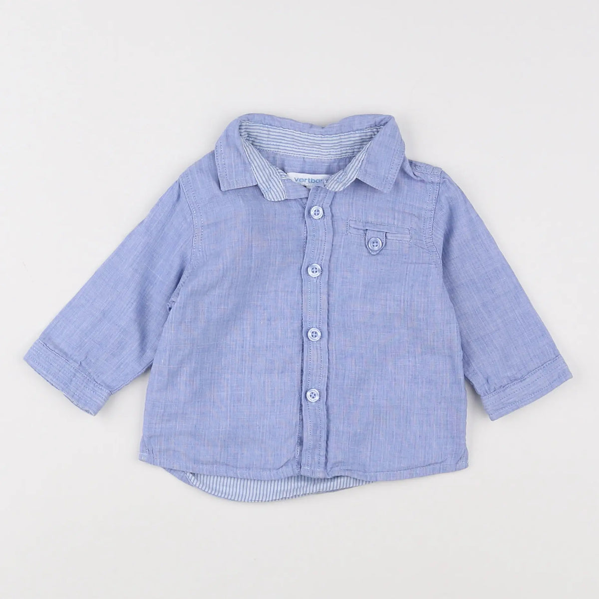 Vertbaudet - chemise bleu - 3 mois