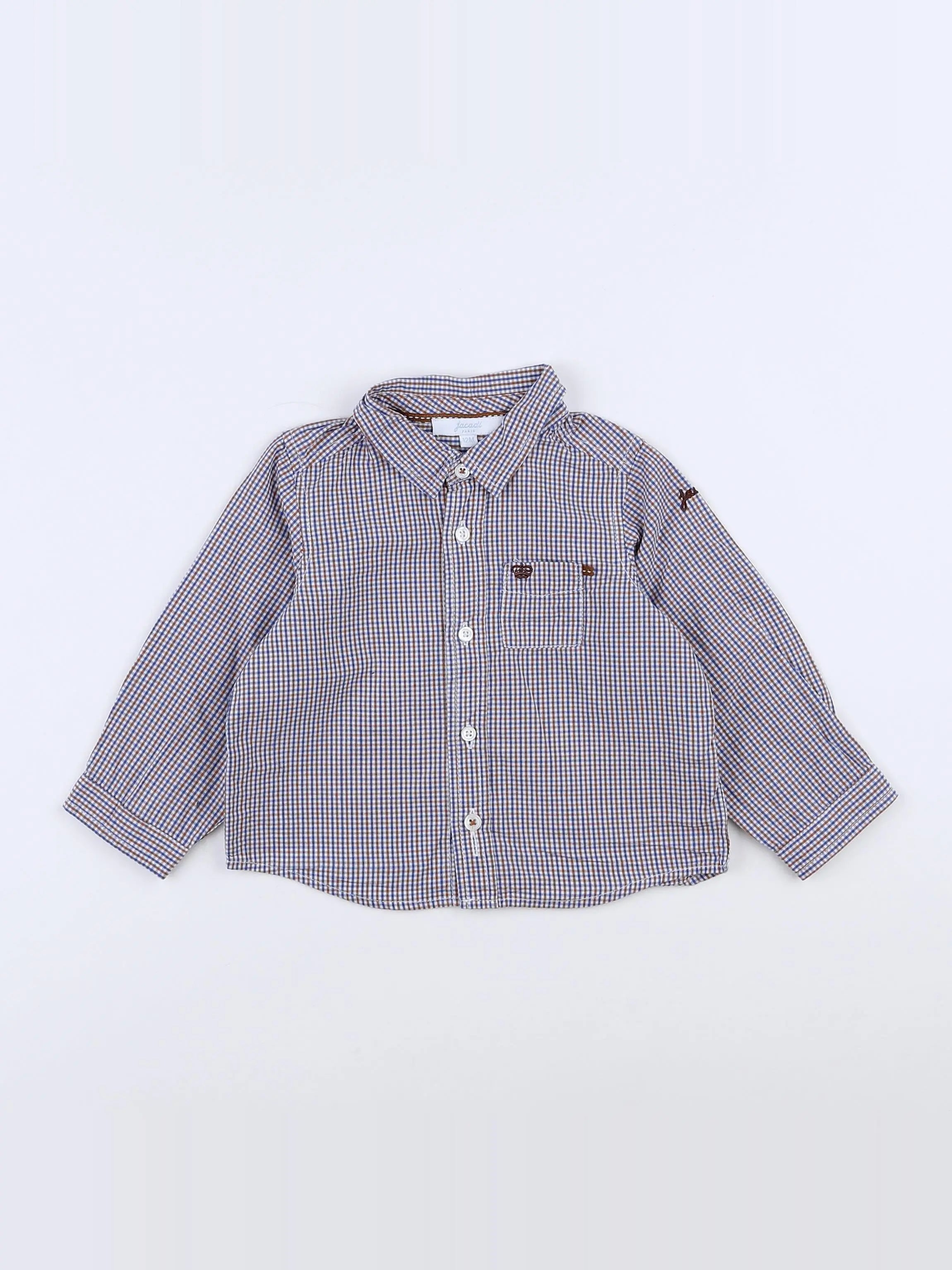 Jacadi - chemise bleu - 12 mois