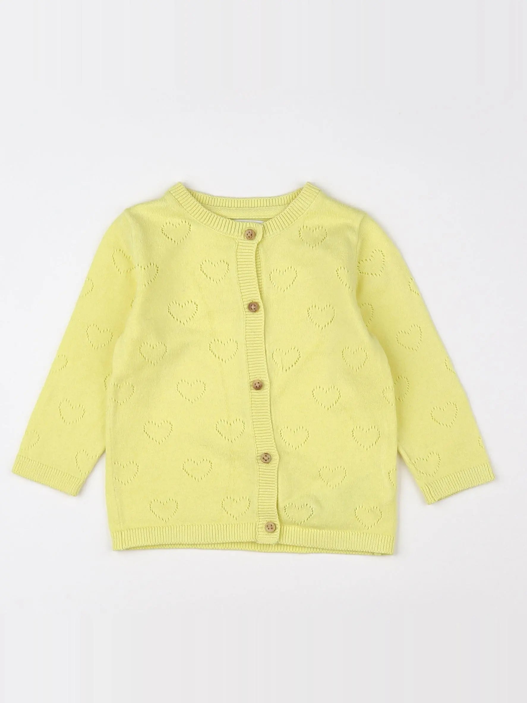 Vertbaudet - gilet jaune - 9 mois